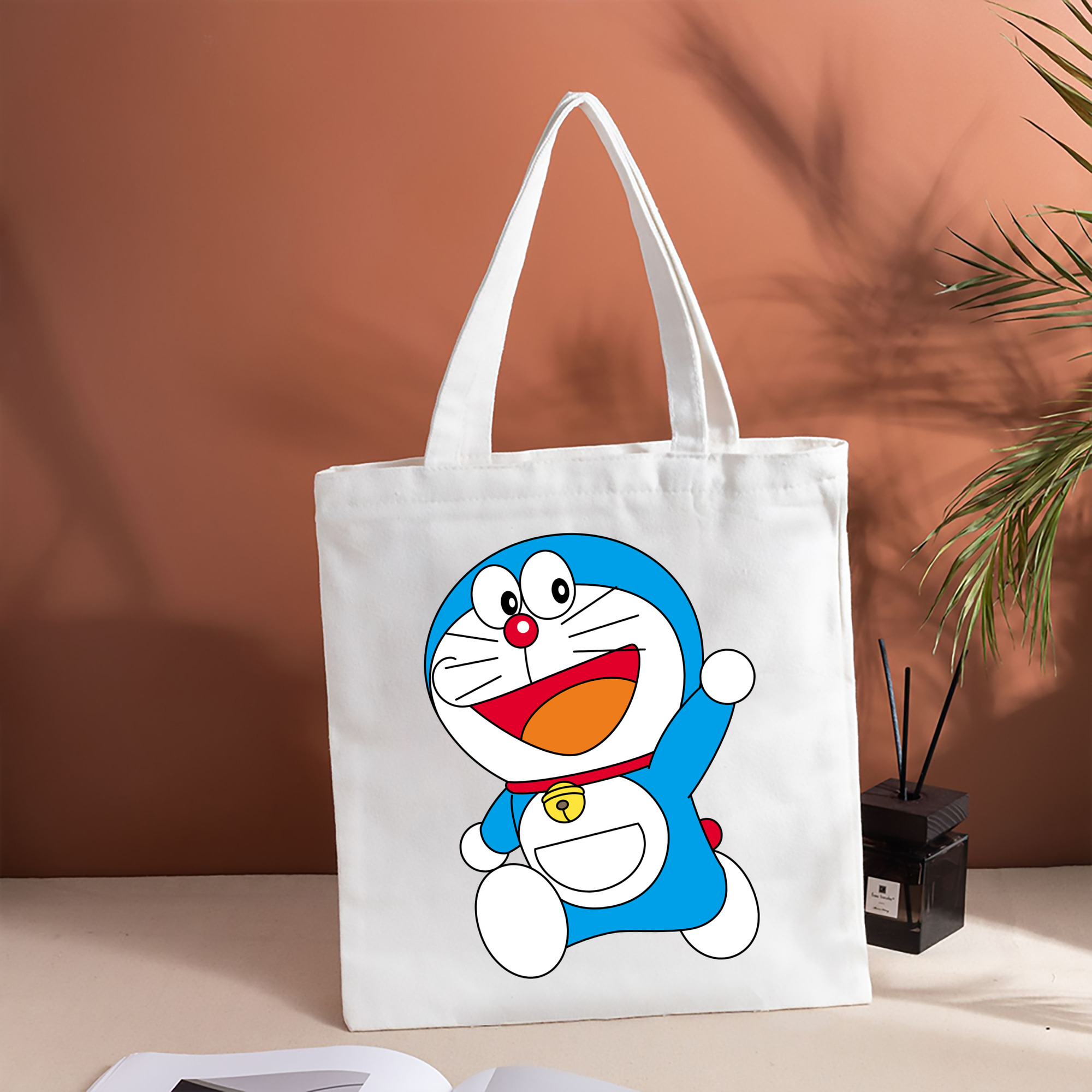 ドラえもん Doraemon 縦型キャンバス生地手提げバッグ　トートバッグ
