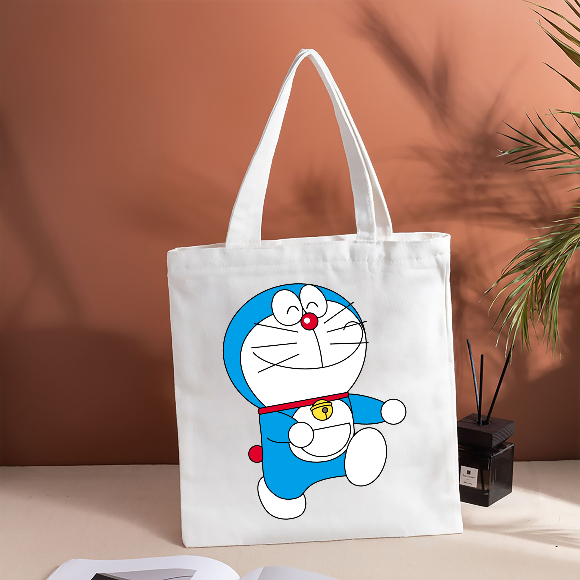 ドラえもん Doraemon 縦型キャンバス生地手提げバッグ　トートバッグ