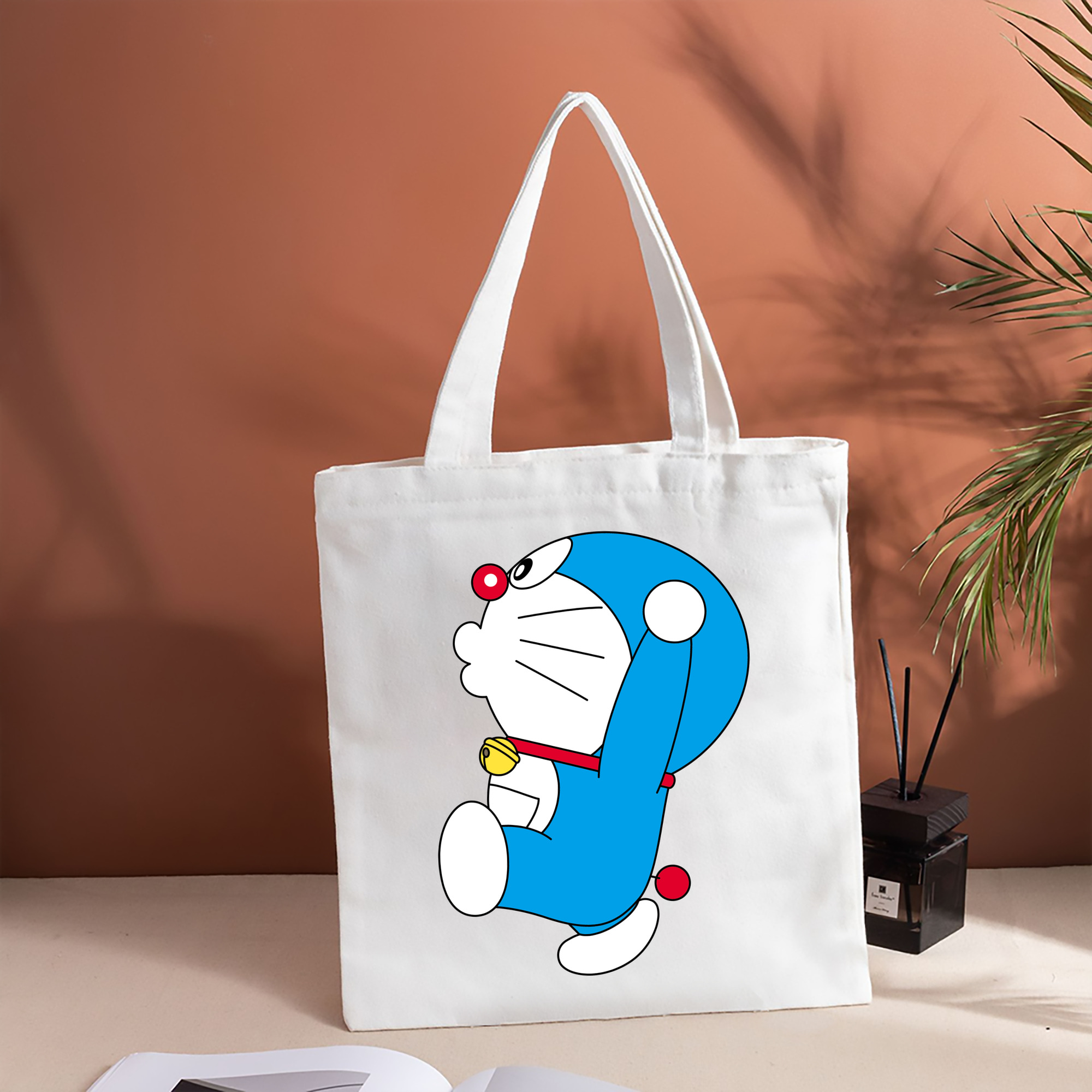 ドラえもん Doraemon 縦型キャンバス生地手提げバッグ　トートバッグ