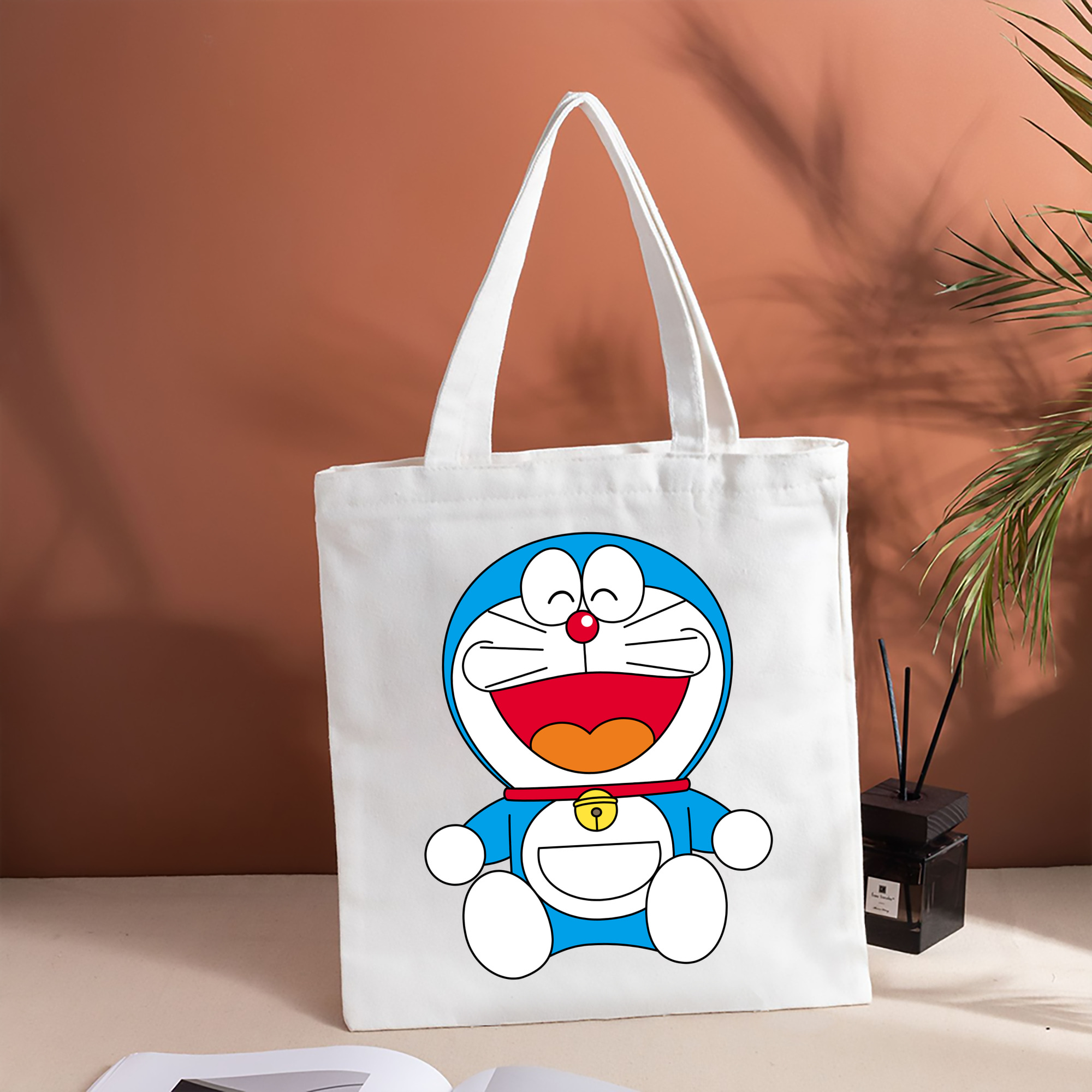 ドラえもん Doraemon 縦型キャンバス生地手提げバッグ　トートバッグ