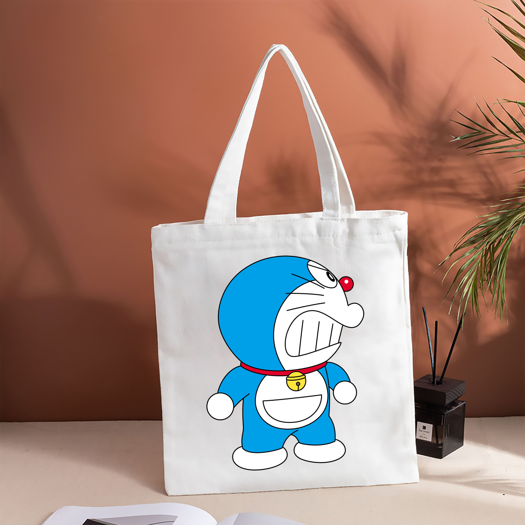 ドラえもん Doraemon 縦型キャンバス生地手提げバッグ　トートバッグ