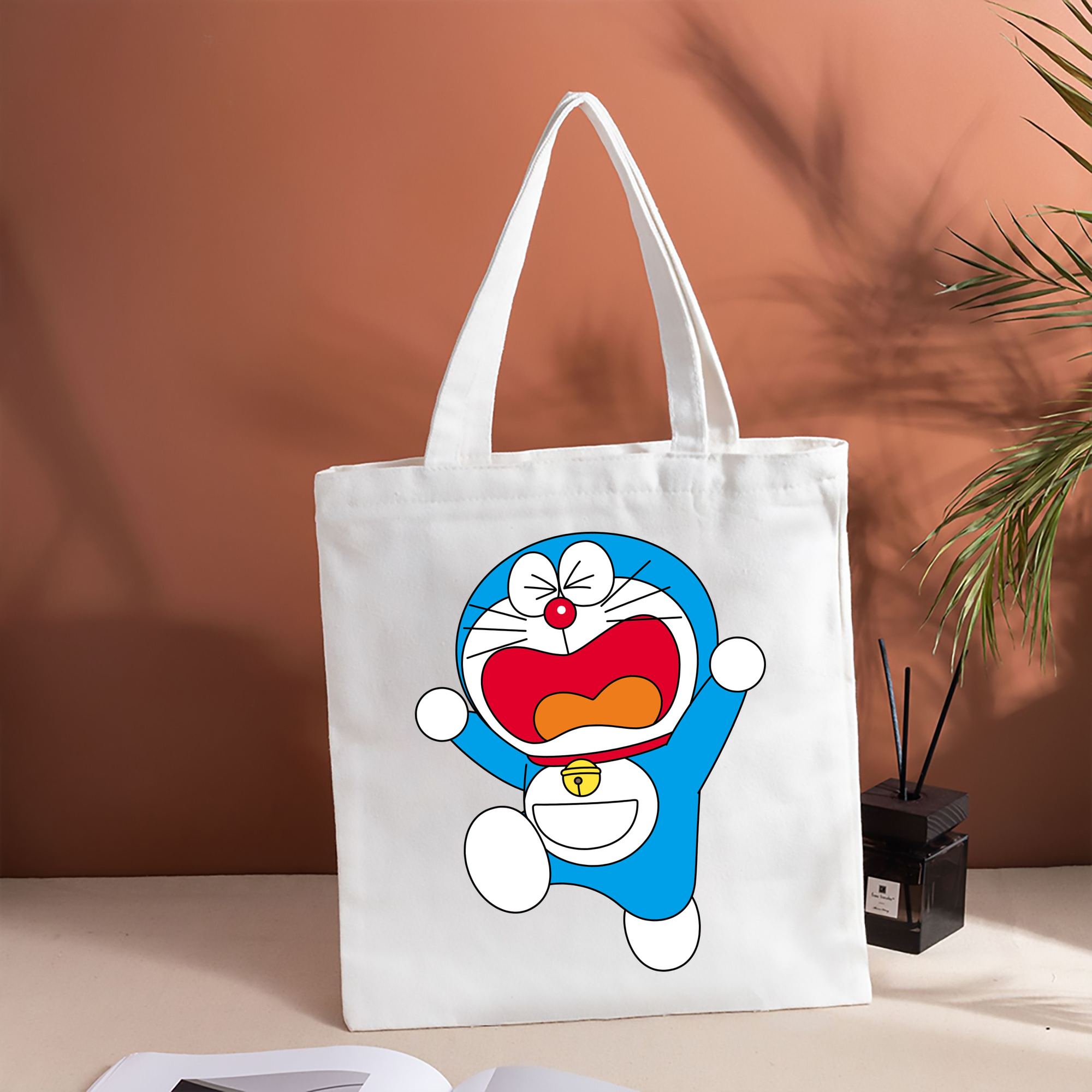 ドラえもん Doraemon 縦型キャンバス生地手提げバッグ　トートバッグ