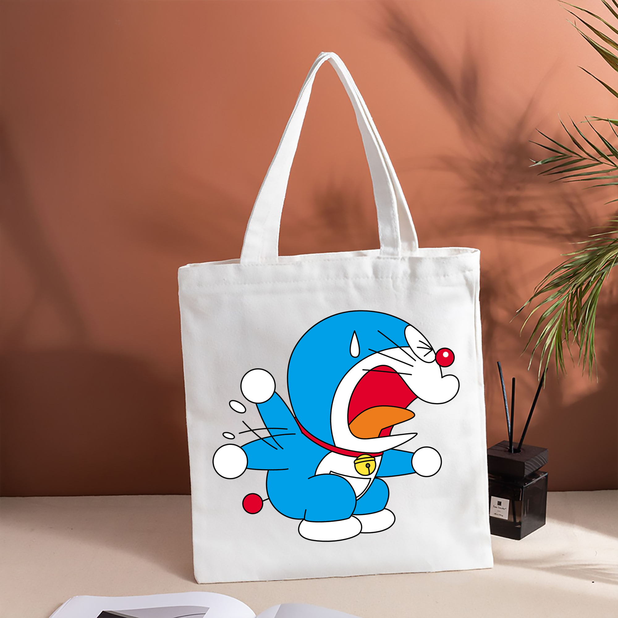 ドラえもん Doraemon 縦型キャンバス生地手提げバッグ　トートバッグ