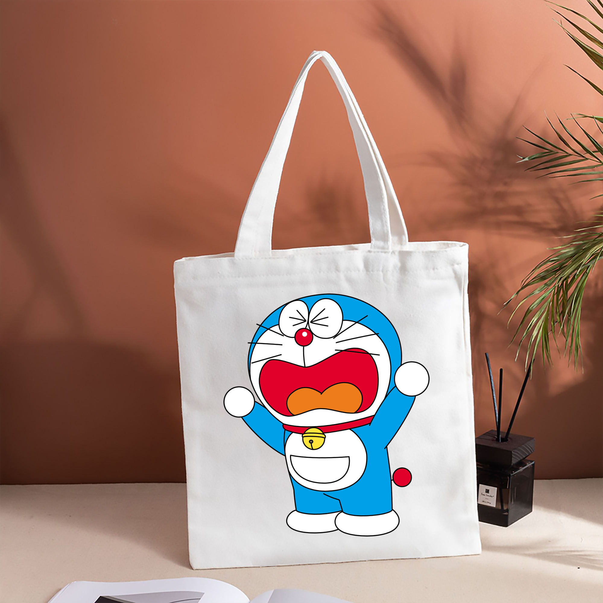 ドラえもん Doraemon 縦型キャンバス生地手提げバッグ　トートバッグ