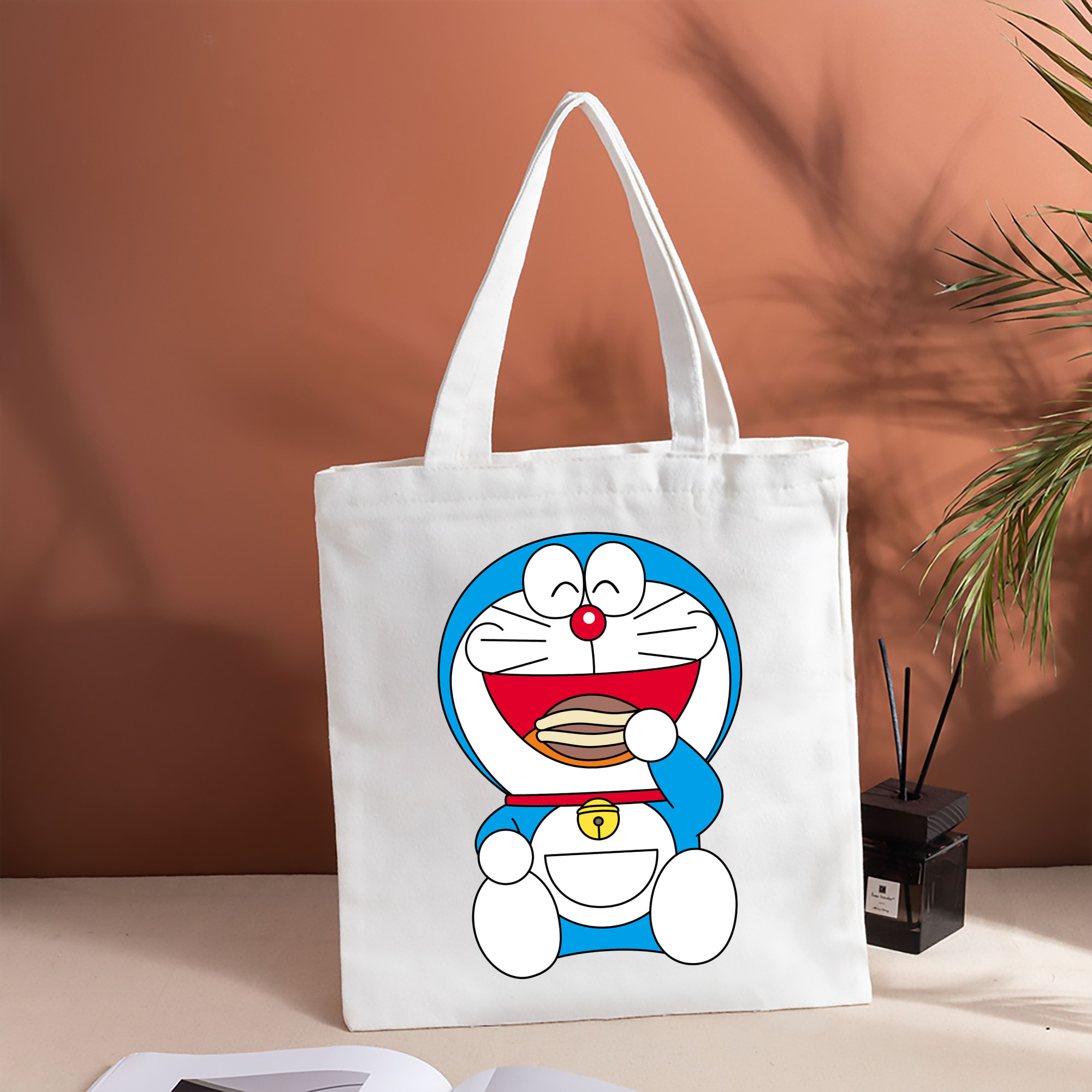 ドラえもん Doraemon 縦型キャンバス生地手提げバッグ　トートバッグ