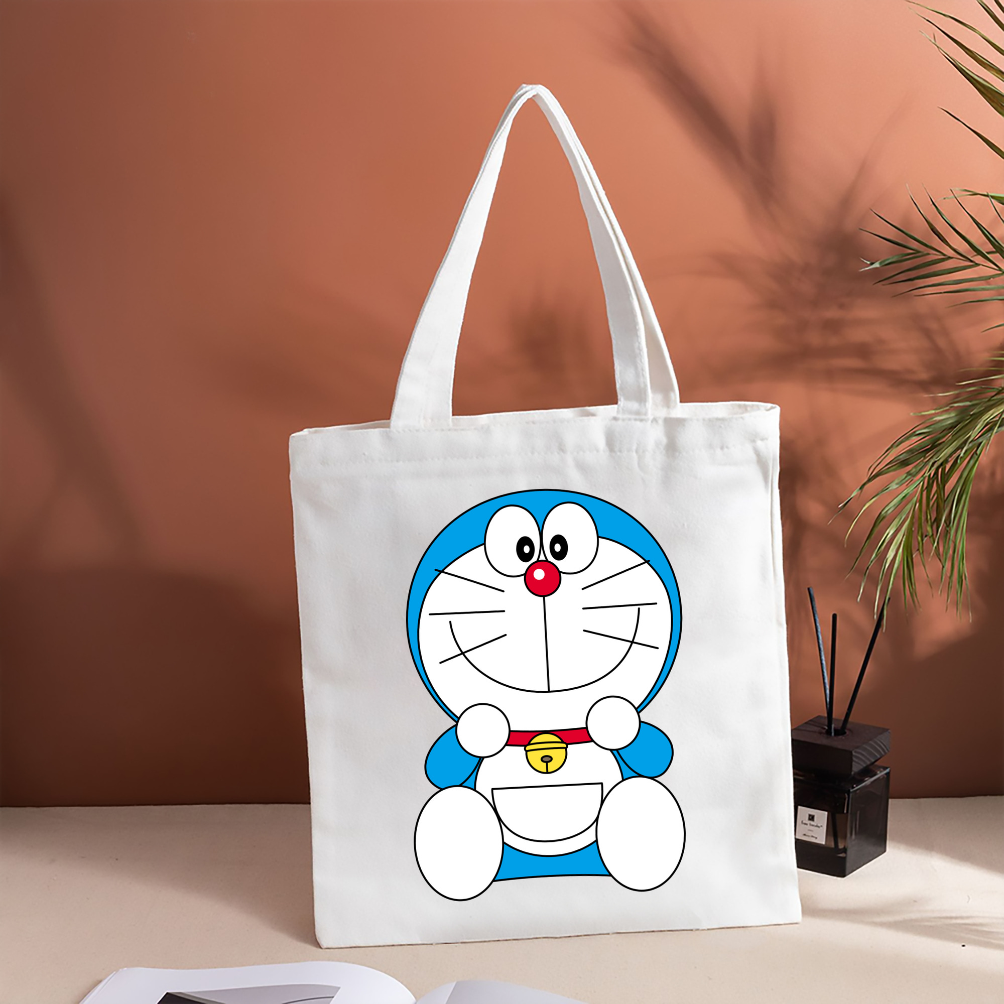 ドラえもん Doraemon 縦型キャンバス生地手提げバッグ　トートバッグ