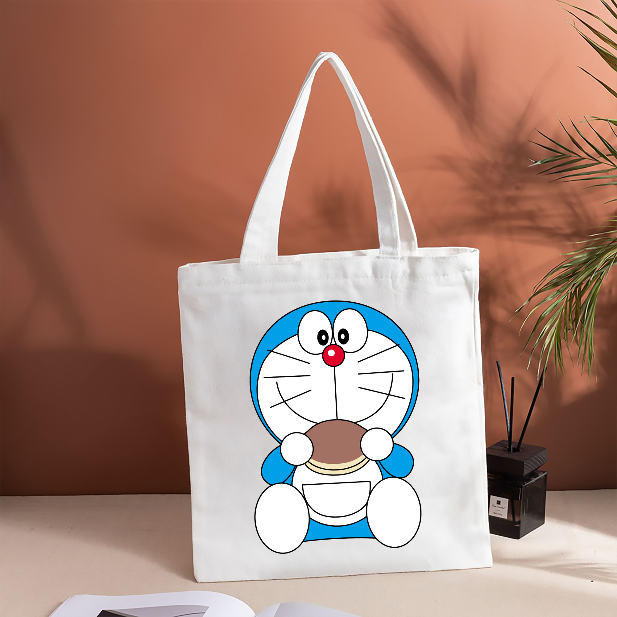 ドラえもん Doraemon 縦型キャンバス生地手提げバッグ　トートバッグ
