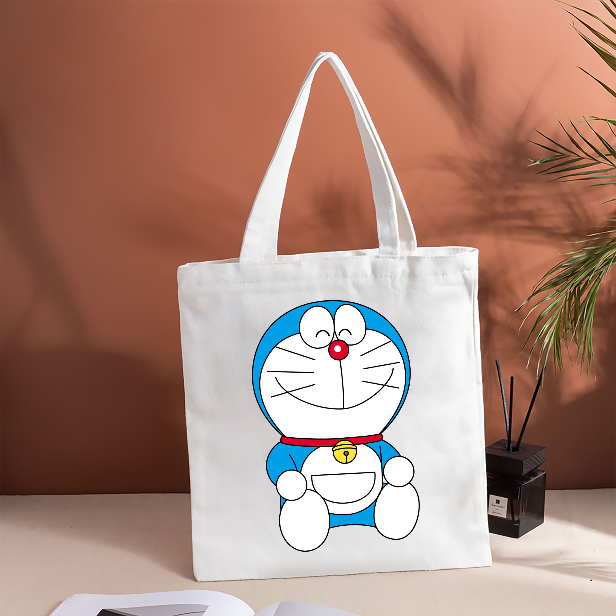 ドラえもん Doraemon 縦型キャンバス生地手提げバッグ　トートバッグ