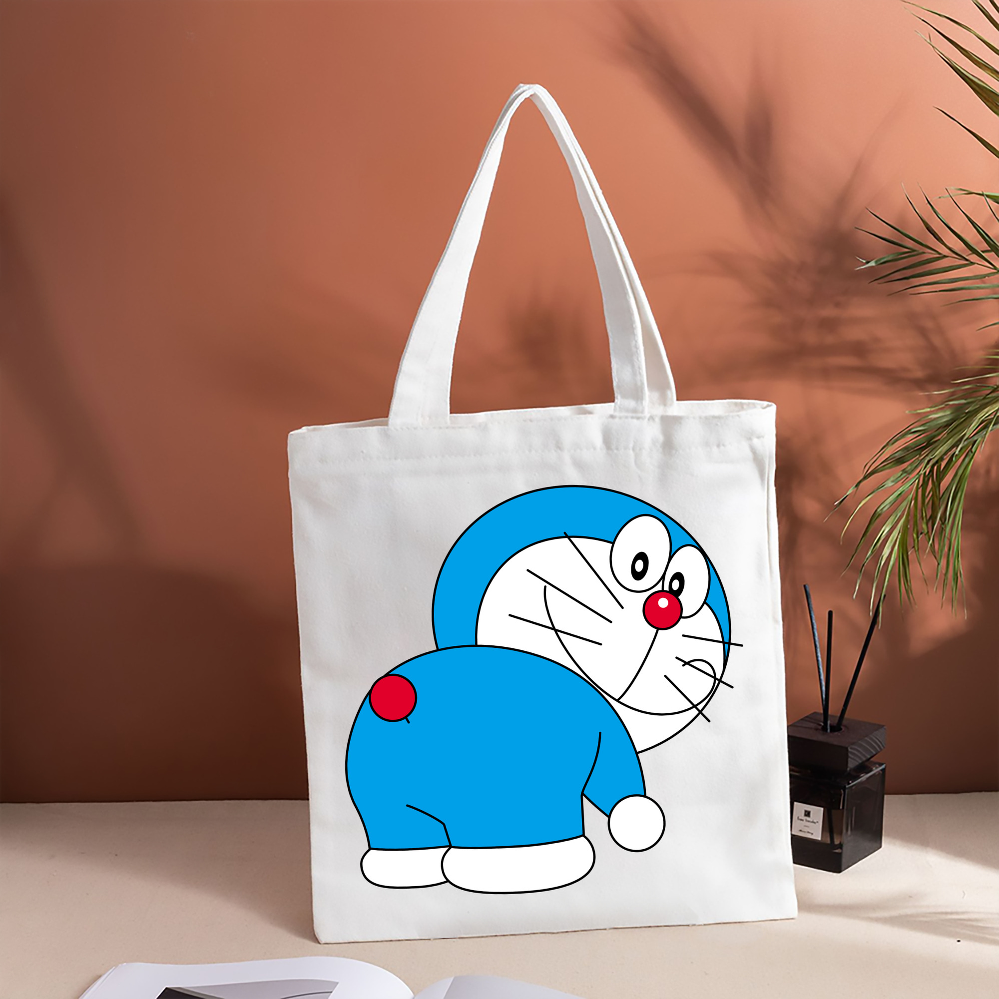 ドラえもん Doraemon 縦型キャンバス生地手提げバッグ　トートバッグ