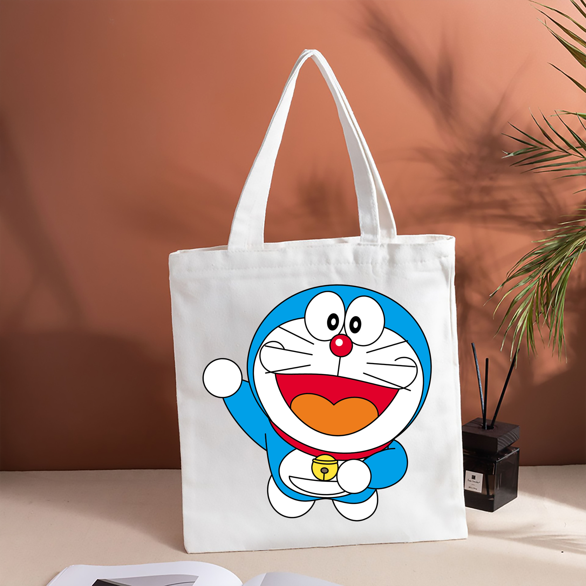 ドラえもん Doraemon 縦型キャンバス生地手提げバッグ　トートバッグ