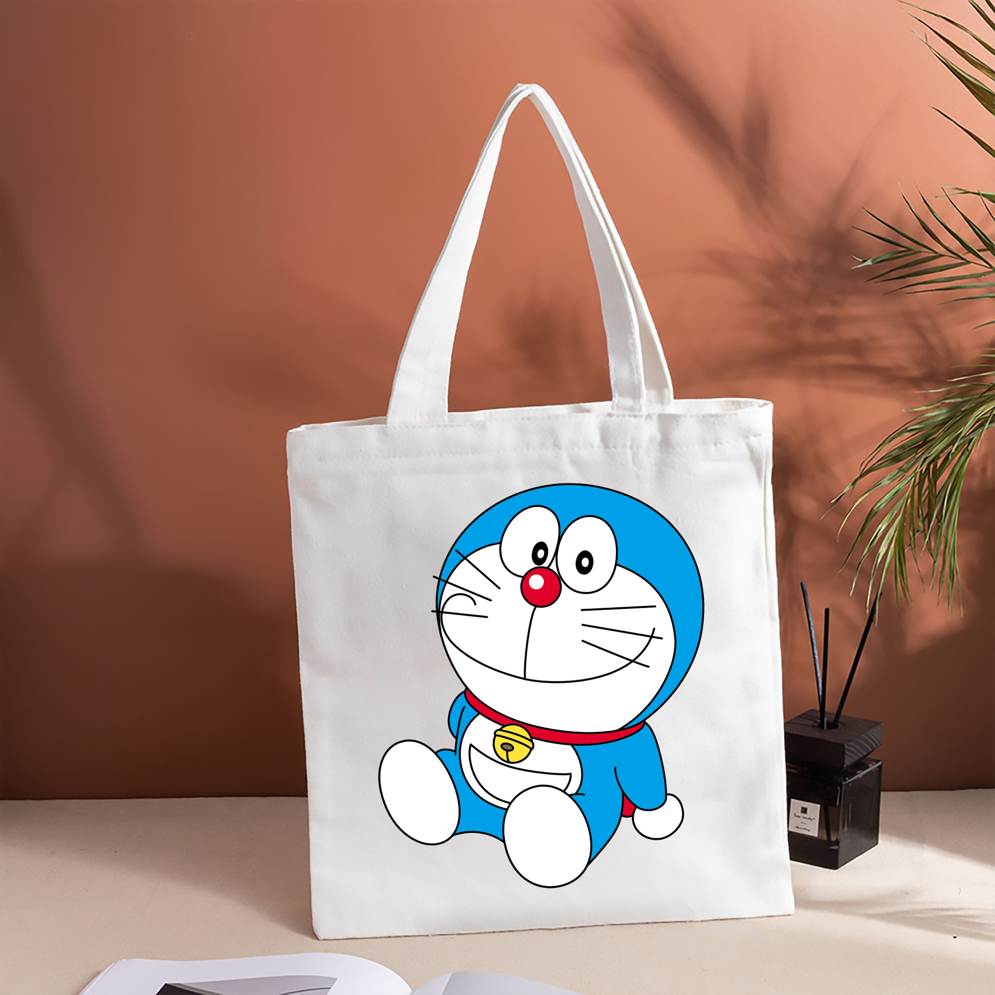 ドラえもん Doraemon 縦型キャンバス生地手提げバッグ　トートバッグ