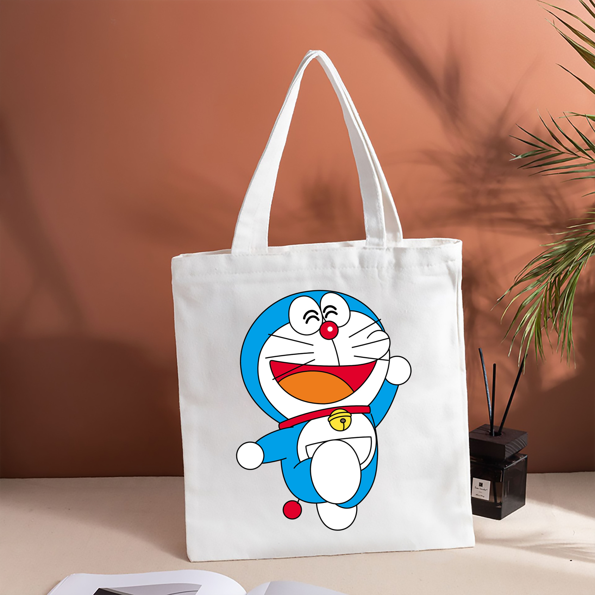 ドラえもん Doraemon 縦型キャンバス生地手提げバッグ　トートバッグ
