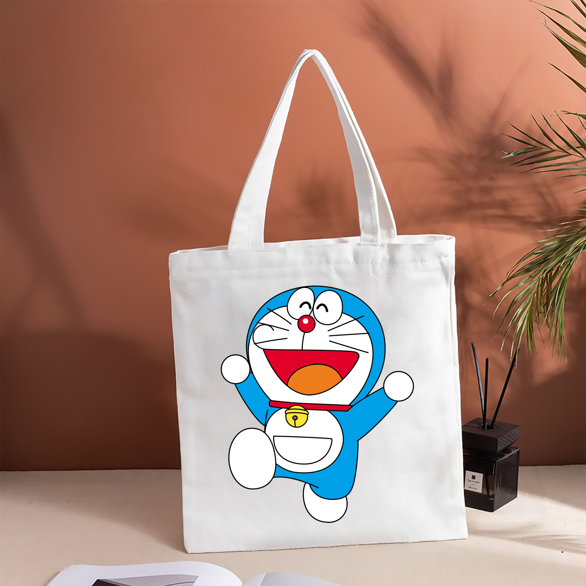 ドラえもん Doraemon 縦型キャンバス生地手提げバッグ　トートバッグ