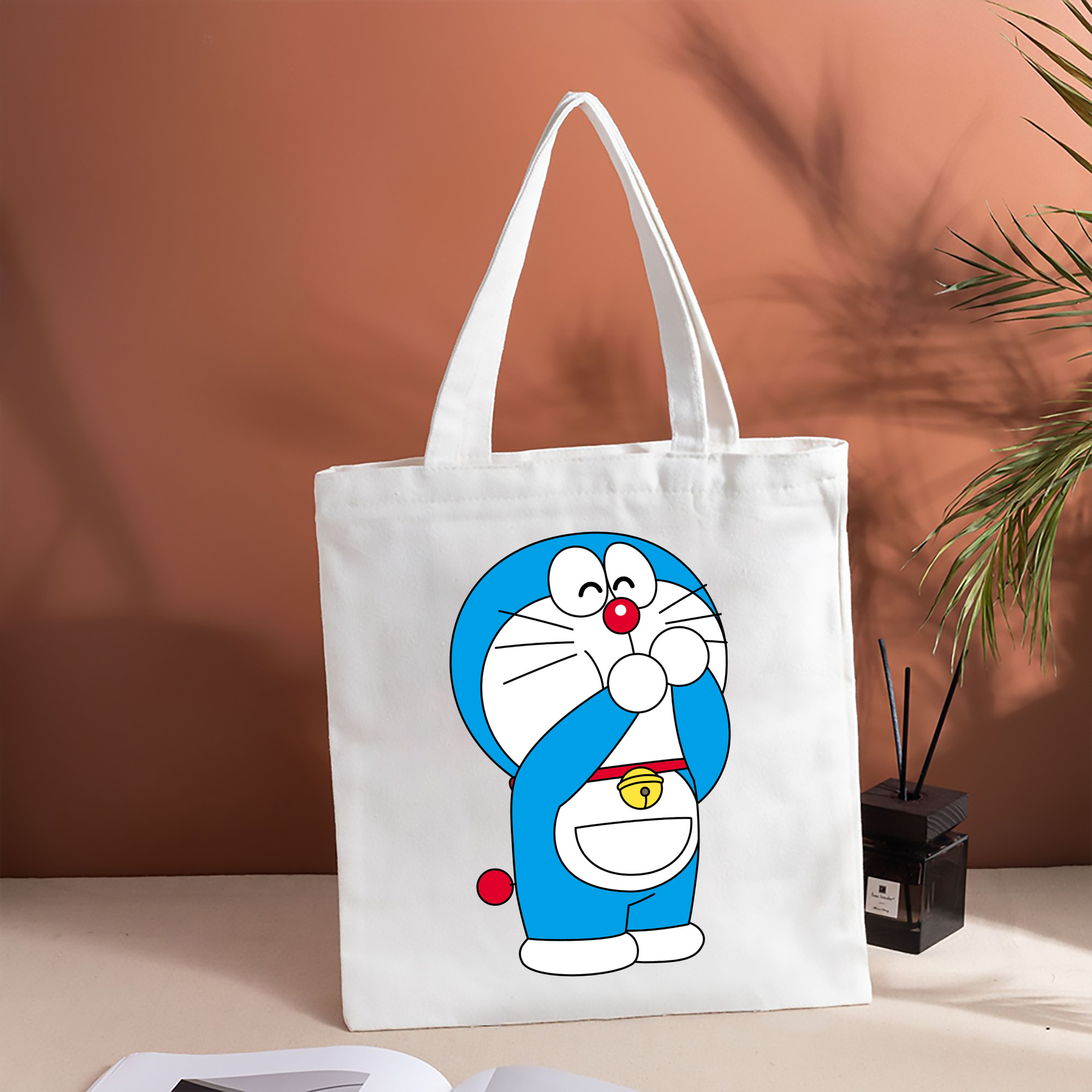 ドラえもん Doraemon 縦型キャンバス生地手提げバッグ　トートバッグ