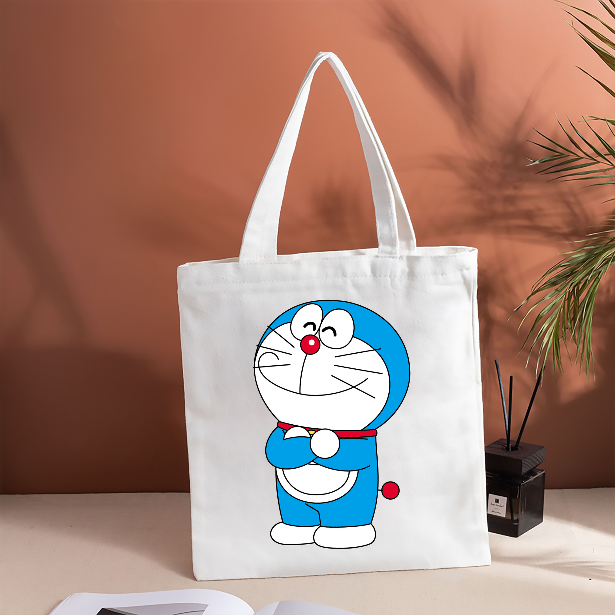 ドラえもん Doraemon 縦型キャンバス生地手提げバッグ　トートバッグ