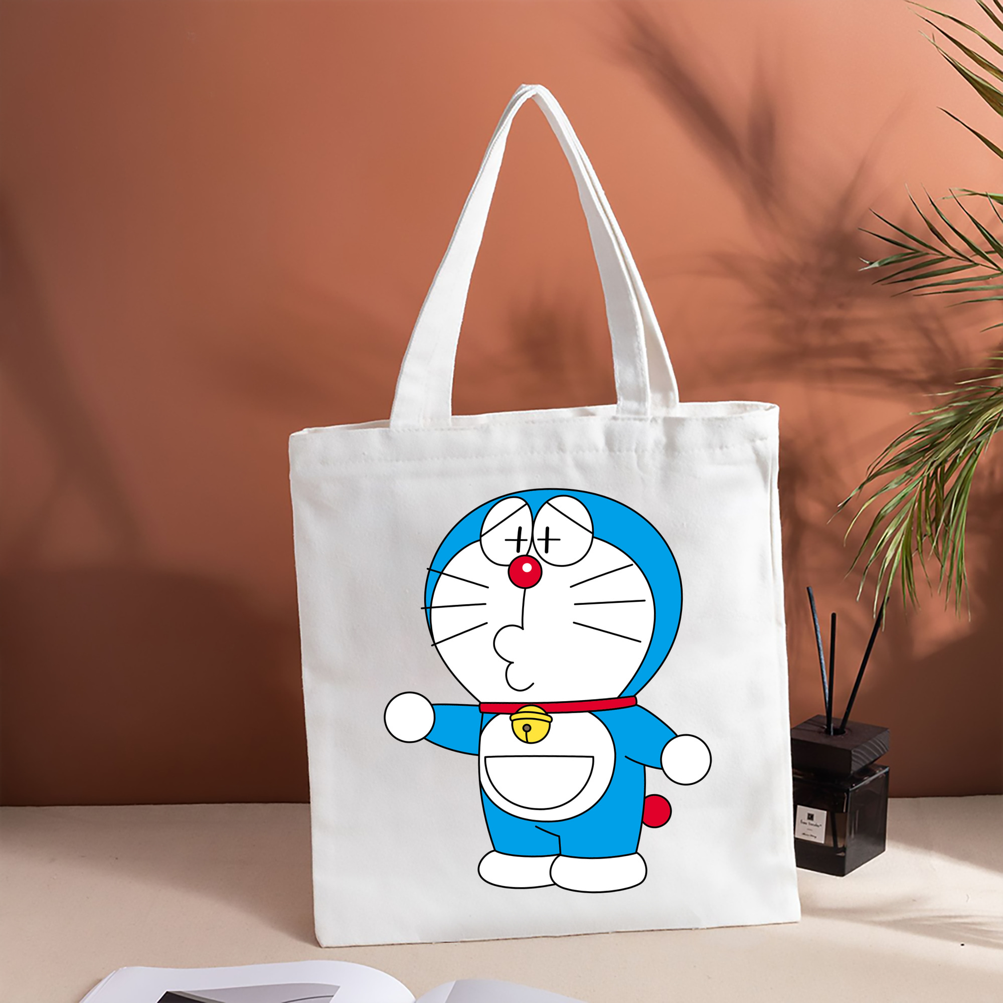 ドラえもん Doraemon 縦型キャンバス生地手提げバッグ　トートバッグ