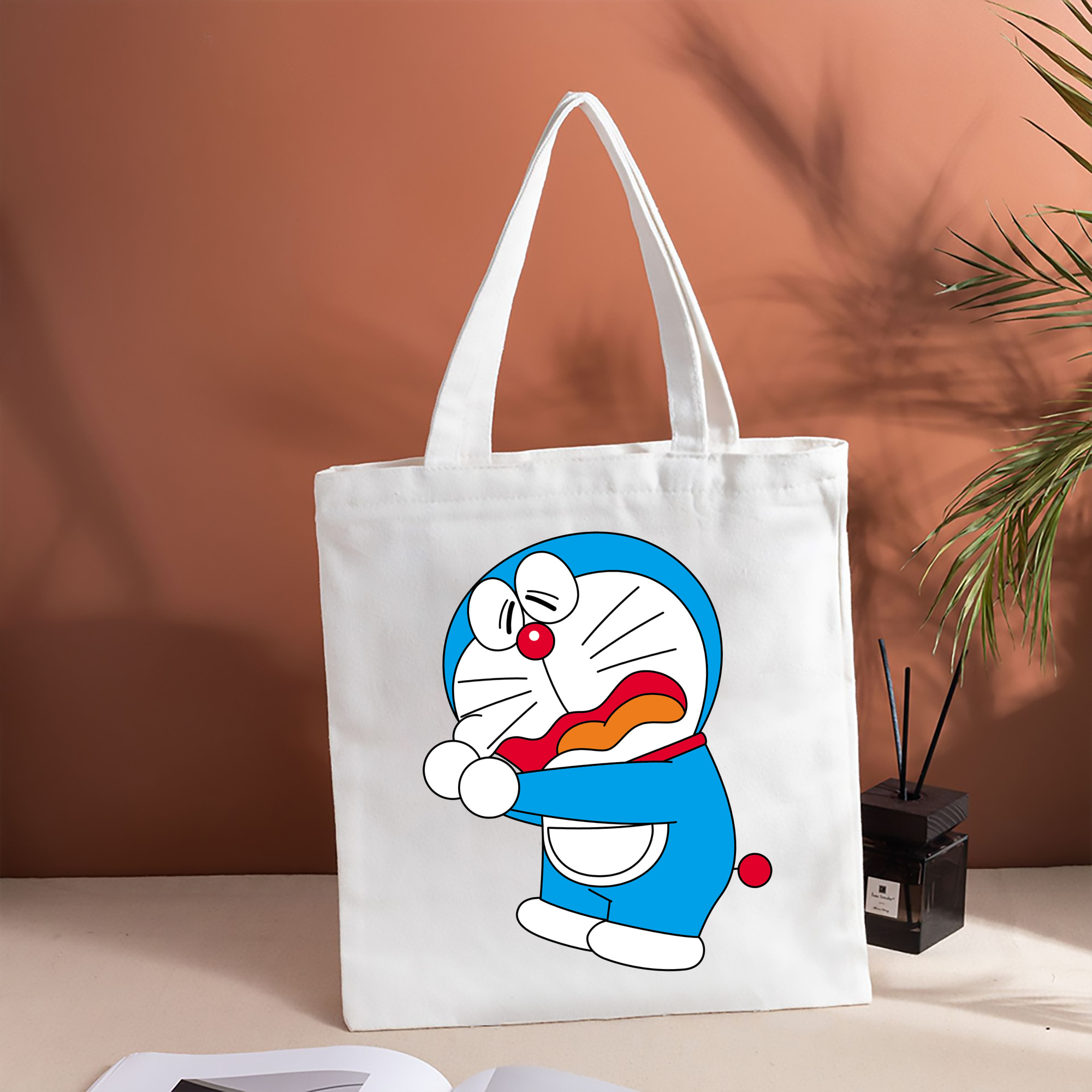 ドラえもん Doraemon 縦型キャンバス生地手提げバッグ　トートバッグ