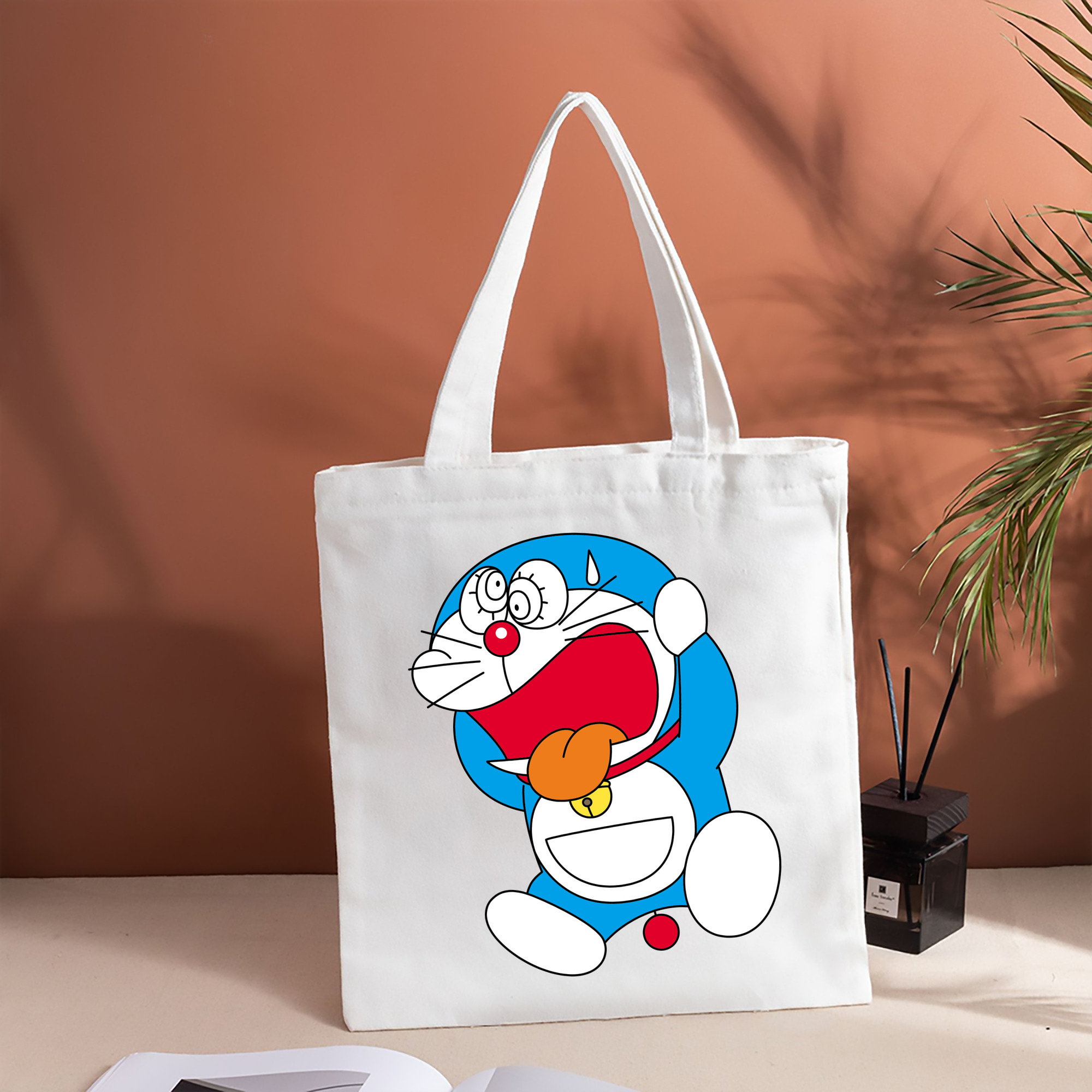 ドラえもん Doraemon 縦型キャンバス生地手提げバッグ　トートバッグ