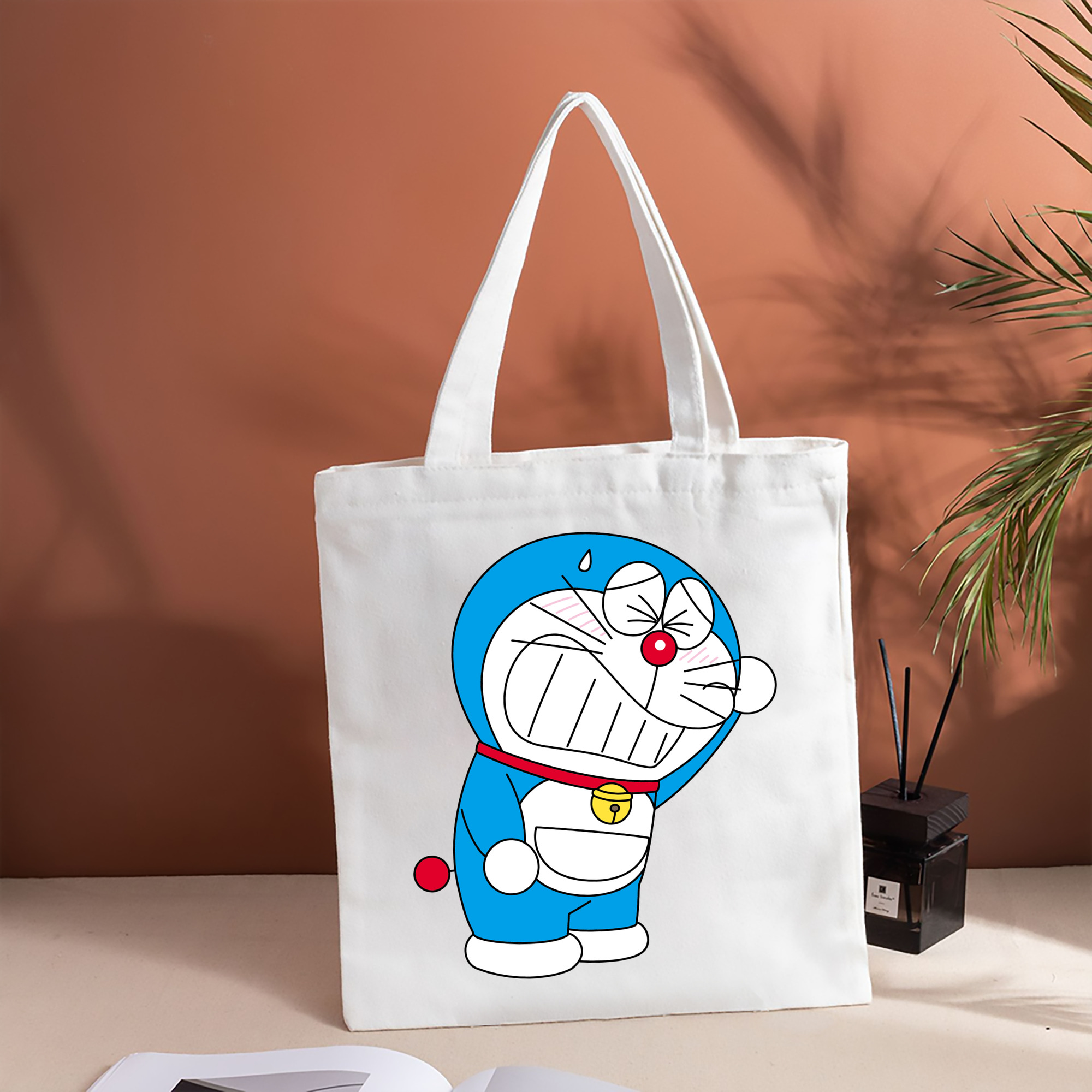 ドラえもん Doraemon 縦型キャンバス生地手提げバッグ　トートバッグ