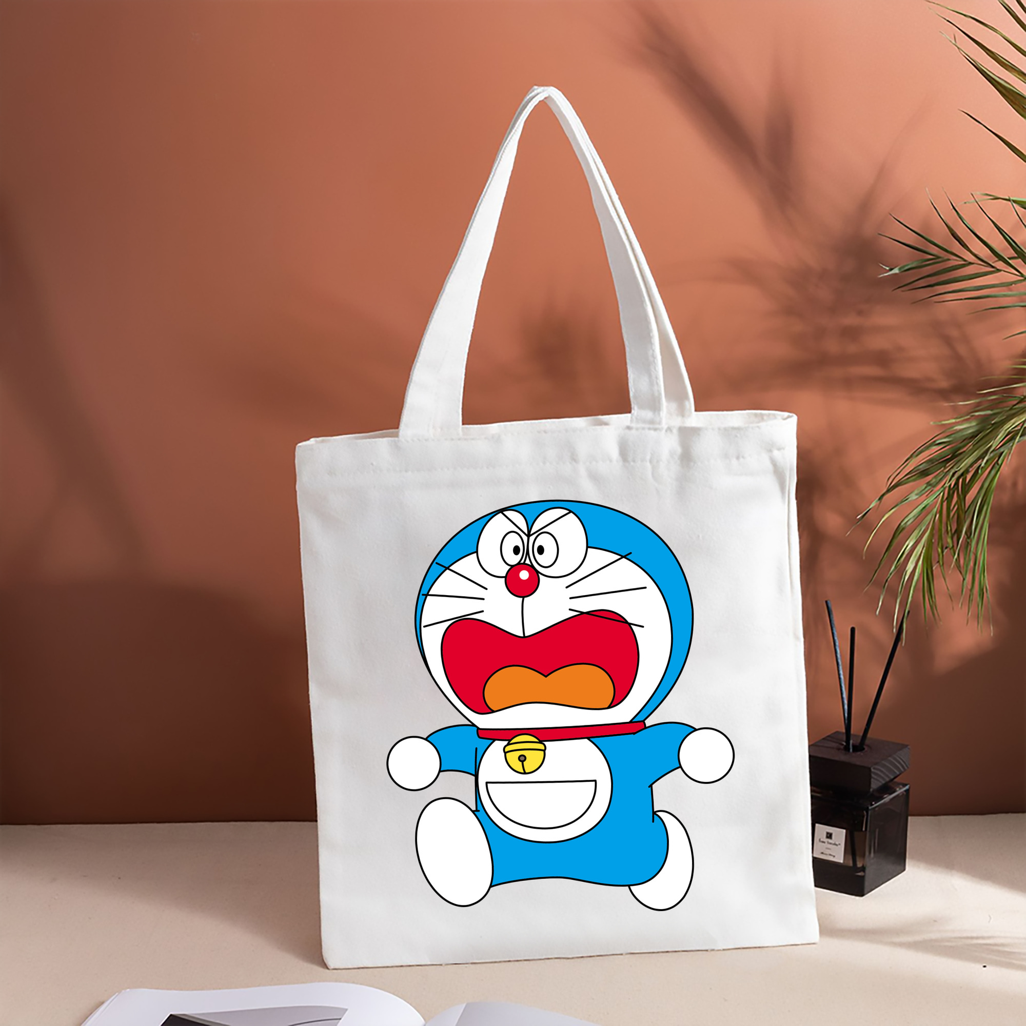 ドラえもん Doraemon 縦型キャンバス生地手提げバッグ　トートバッグ
