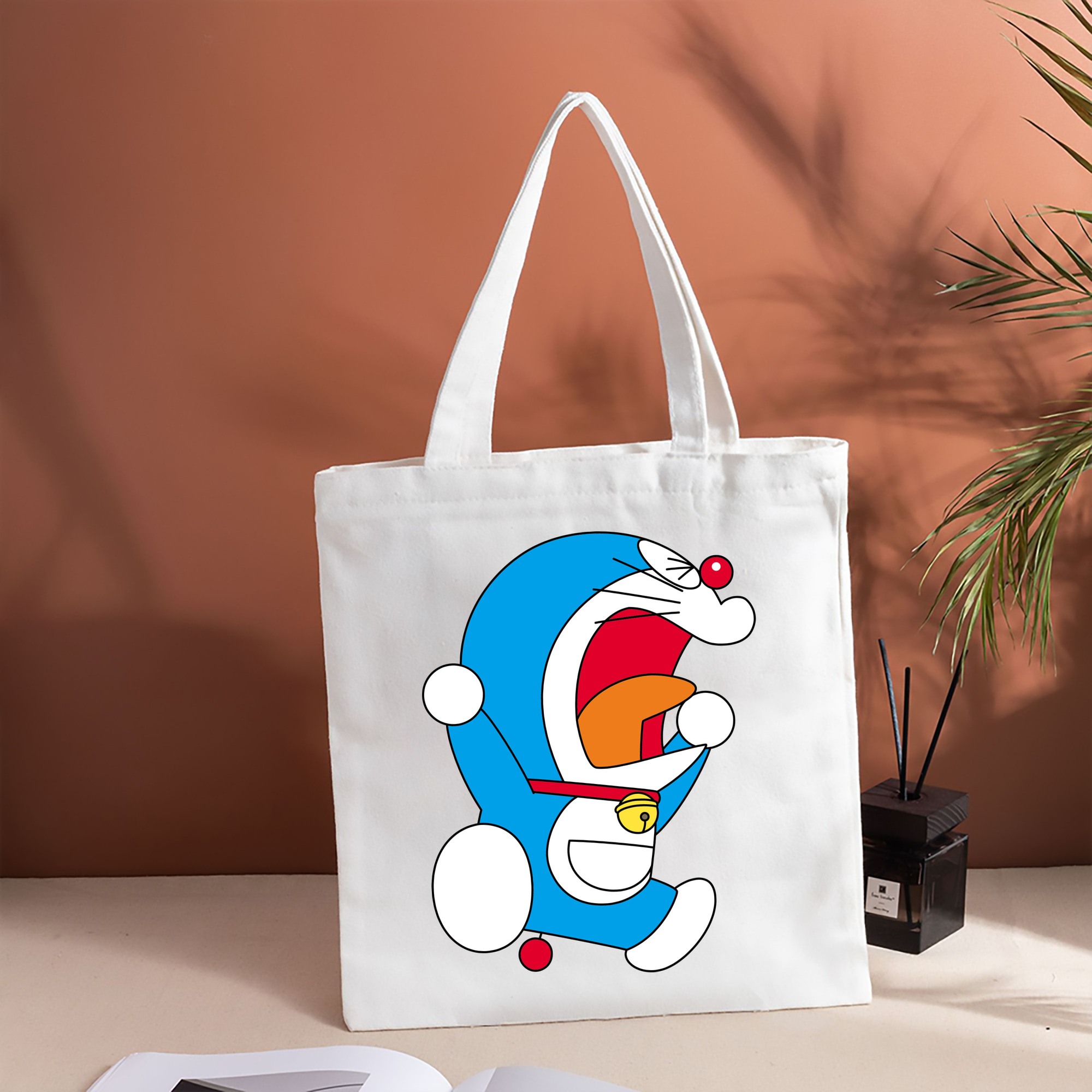 ドラえもん Doraemon 縦型キャンバス生地手提げバッグ　トートバッグ