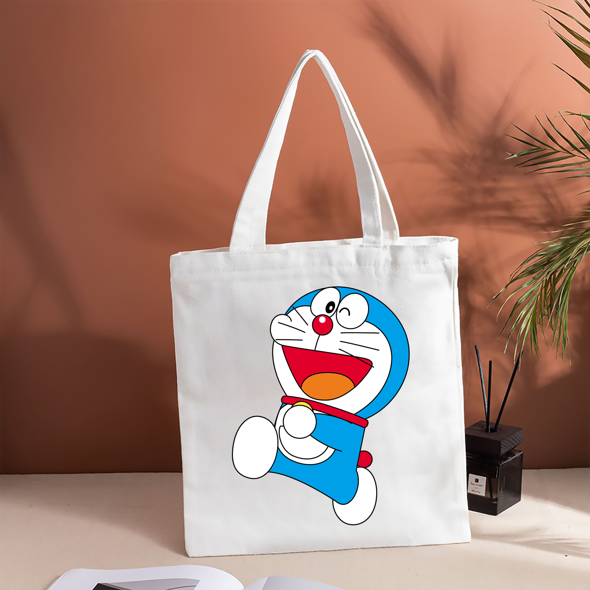 ドラえもん Doraemon 縦型キャンバス生地手提げバッグ　トートバッグ