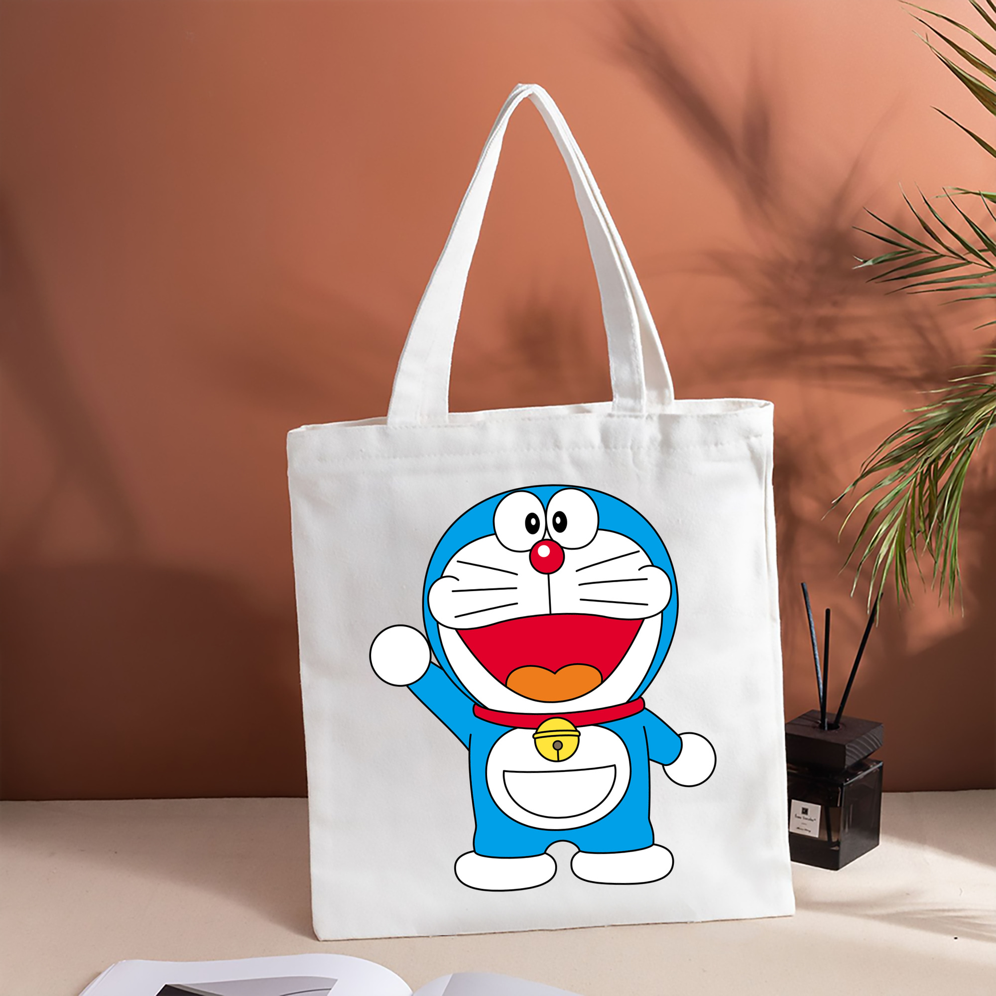 ドラえもん Doraemon 縦型キャンバス生地手提げバッグ　トートバッグ