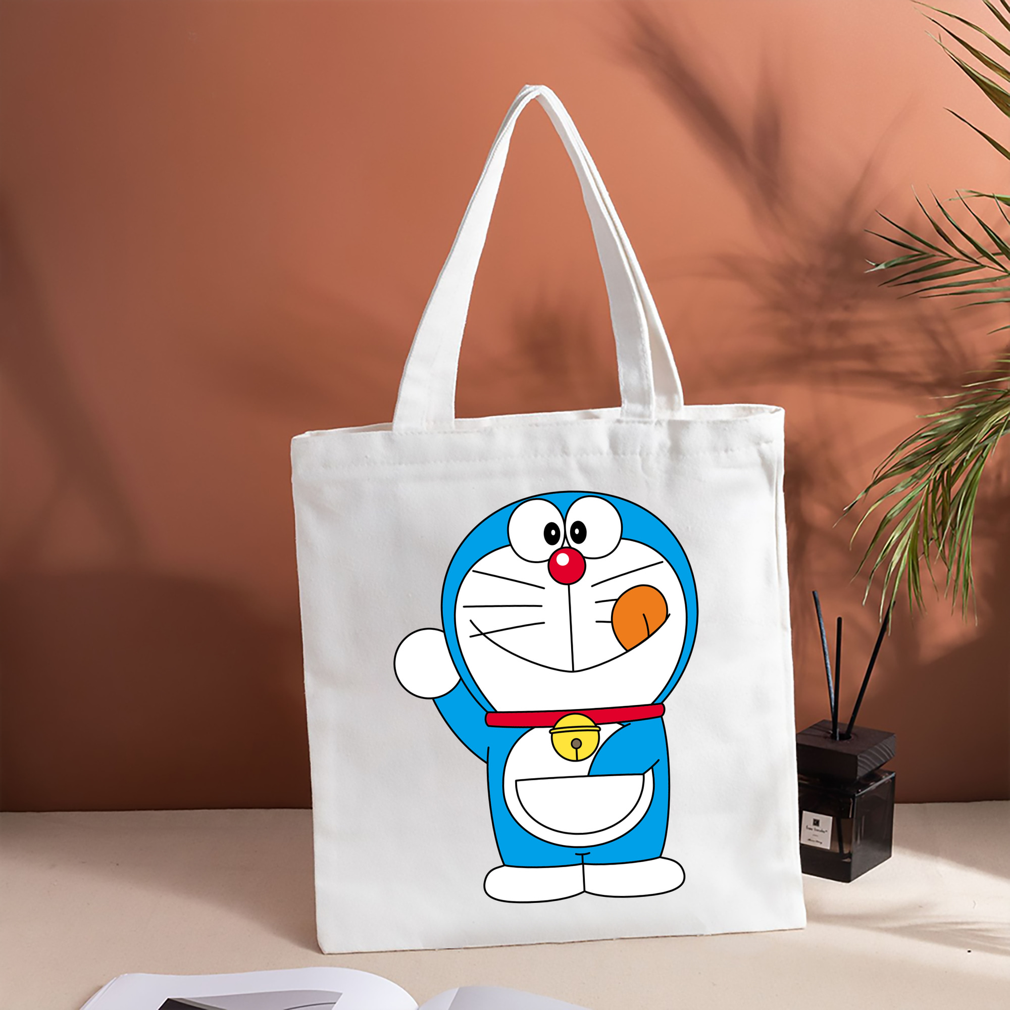 ドラえもん Doraemon 縦型キャンバス生地手提げバッグ　トートバッグ
