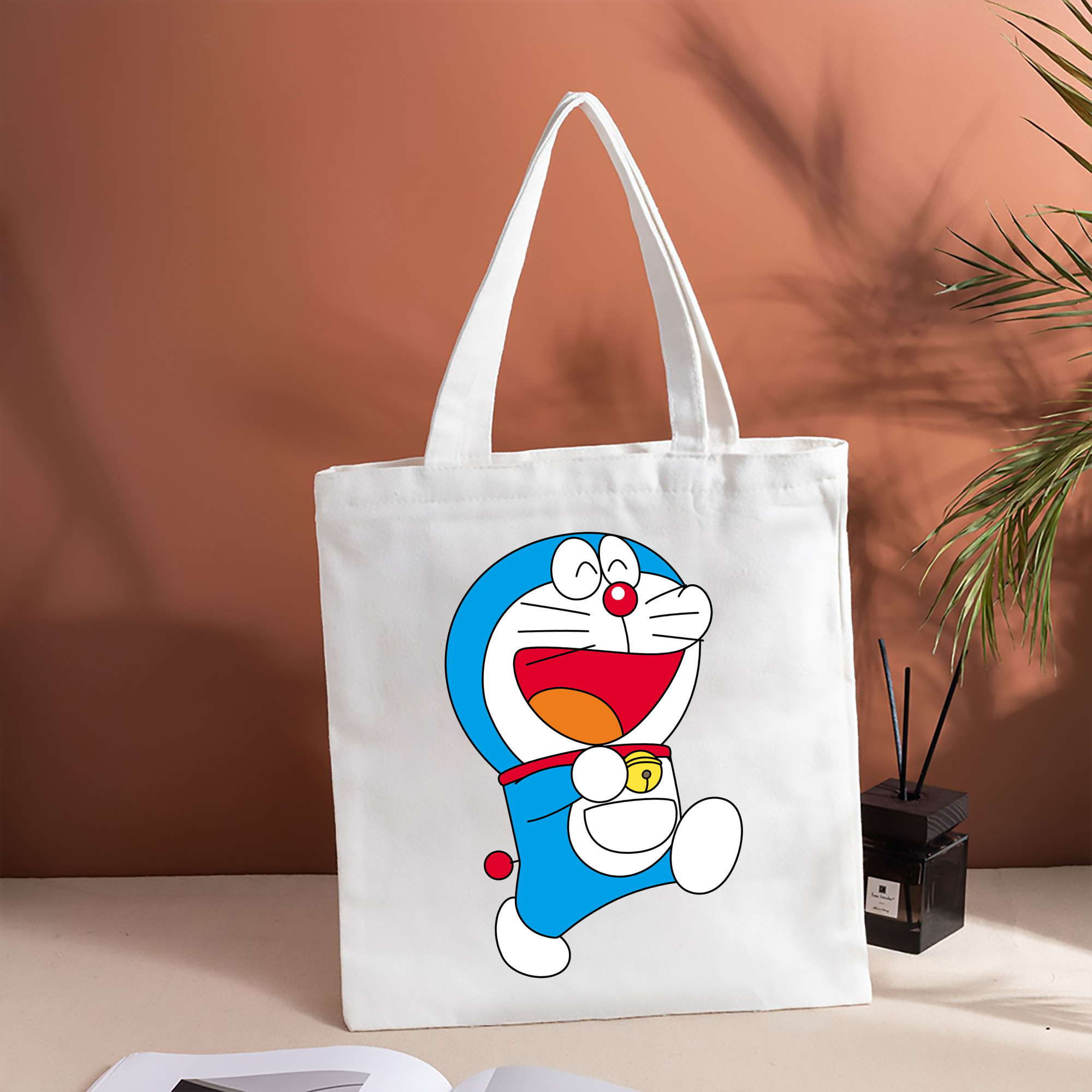 ドラえもん Doraemon 縦型キャンバス生地手提げバッグ　トートバッグ