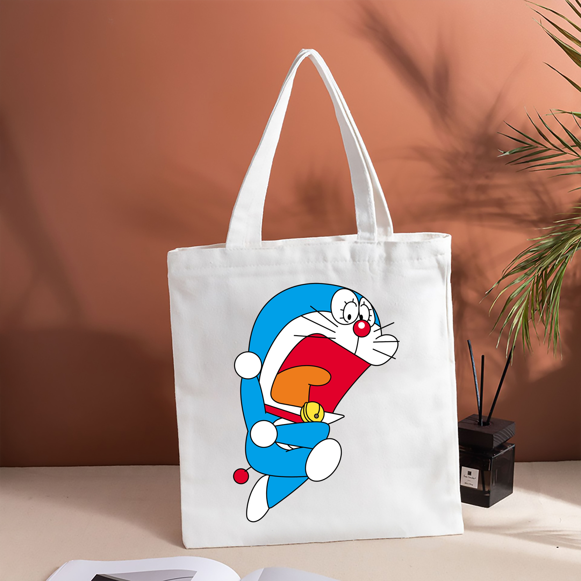 ドラえもん Doraemon 縦型キャンバス生地手提げバッグ　トートバッグ