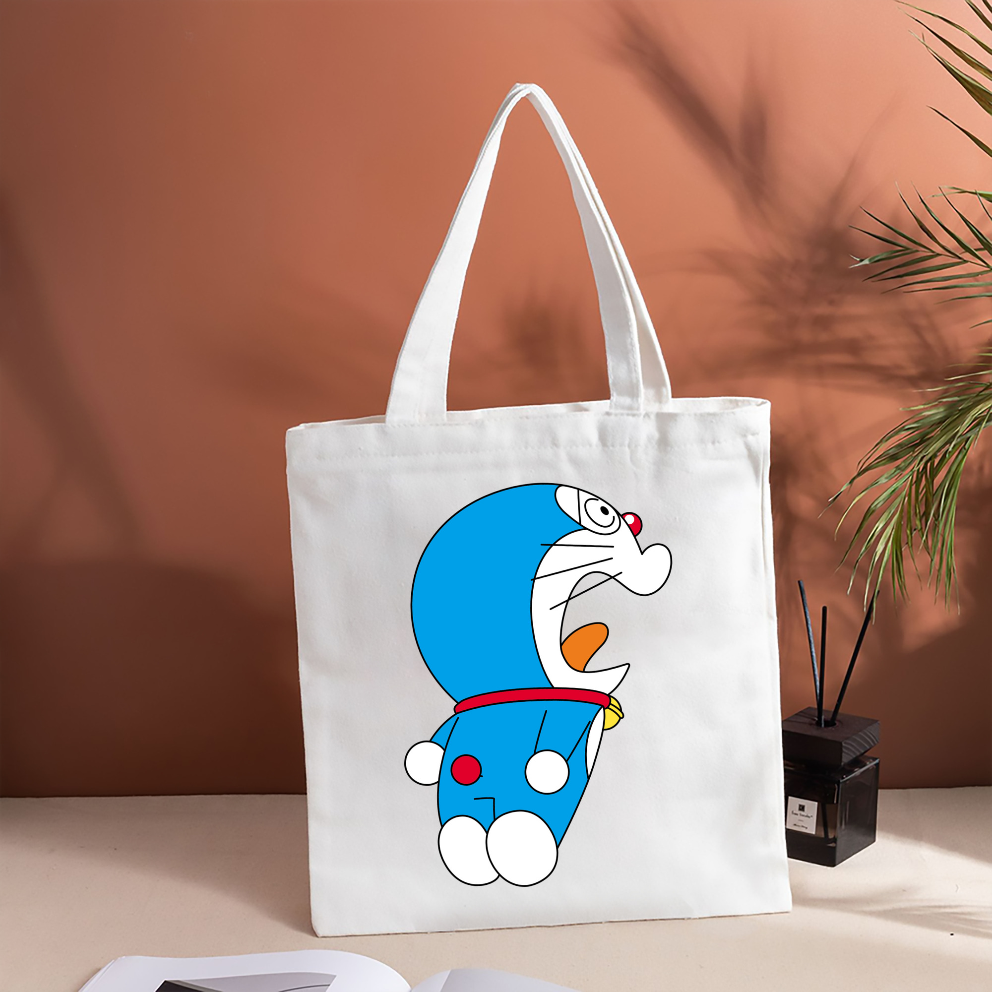 ドラえもん Doraemon 縦型キャンバス生地手提げバッグ　トートバッグ