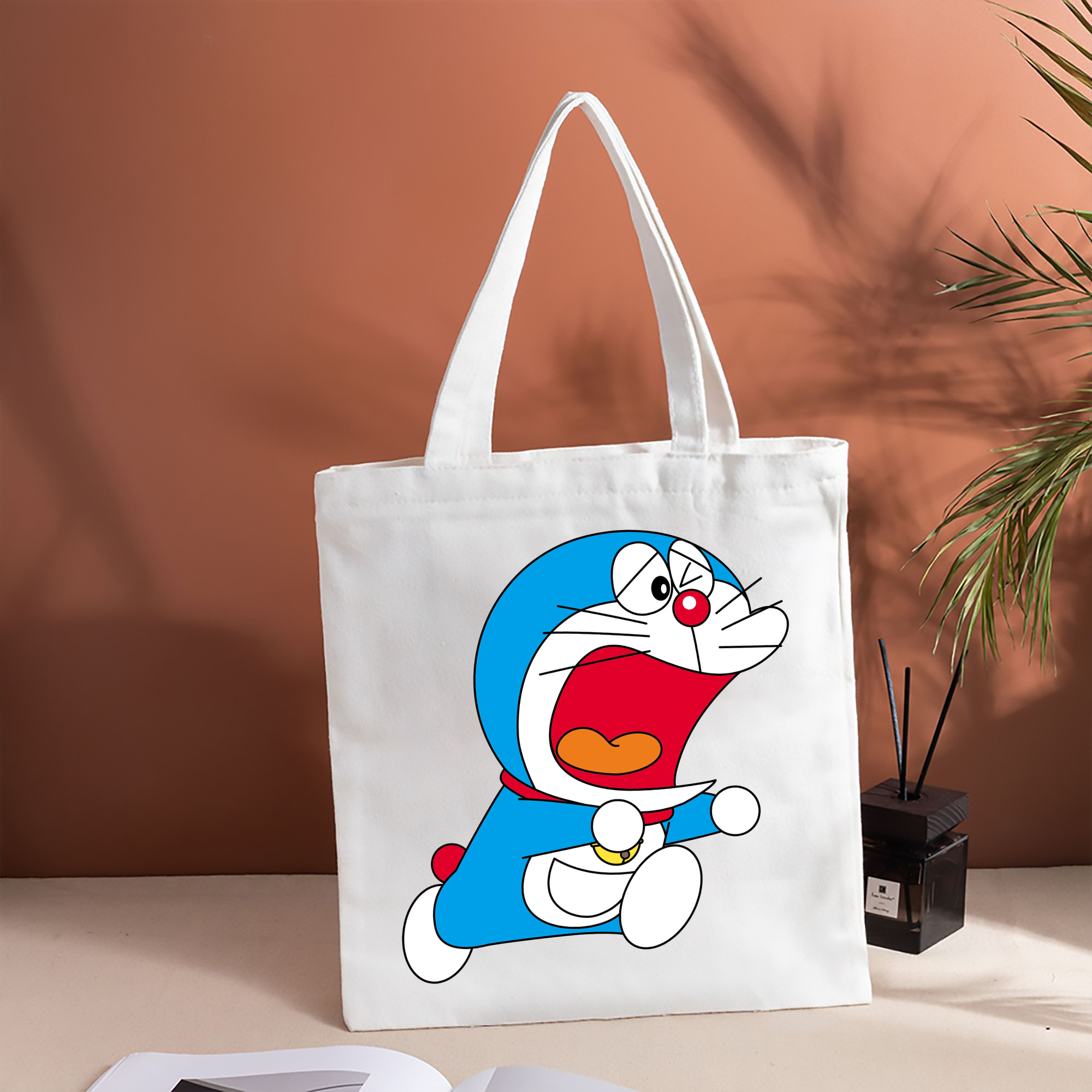 ドラえもん Doraemon 縦型キャンバス生地手提げバッグ　トートバッグ