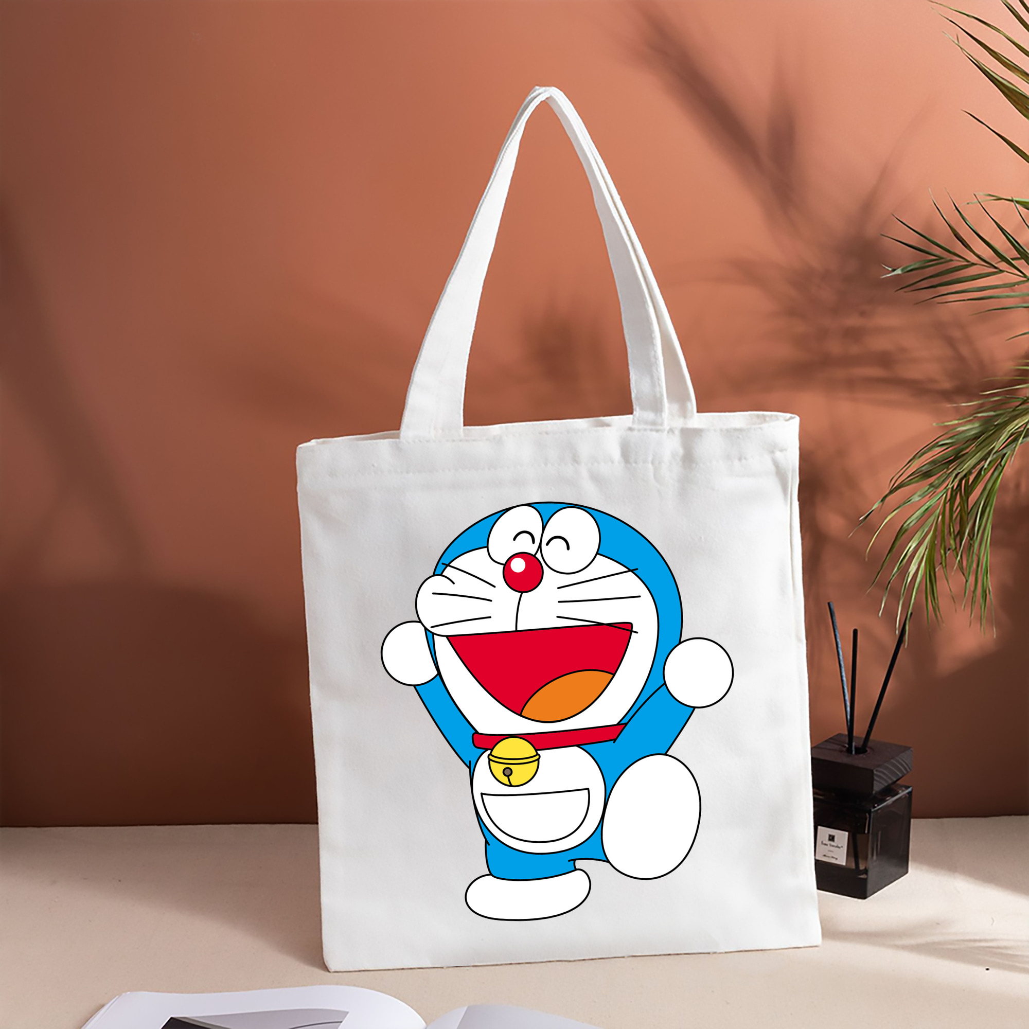 ドラえもん Doraemon 縦型キャンバス生地手提げバッグ　トートバッグ