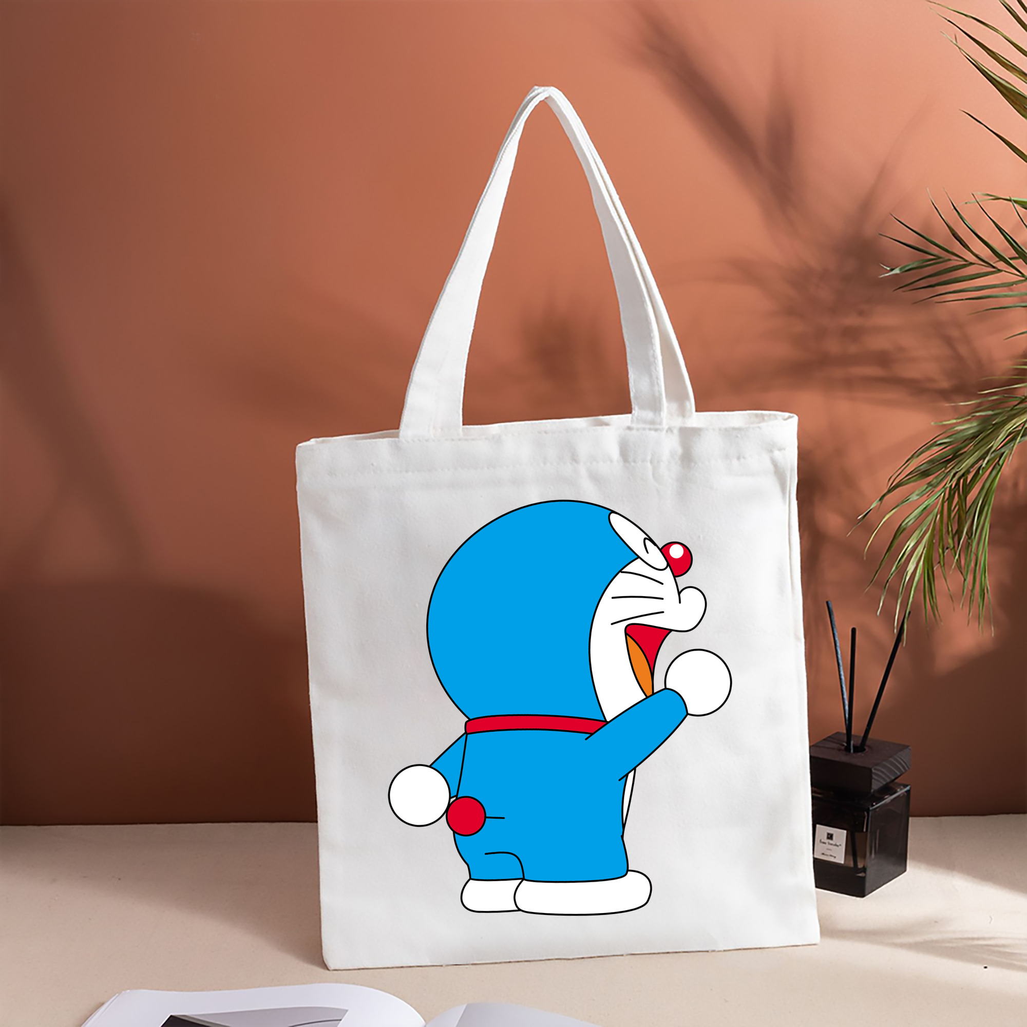 ドラえもん Doraemon 縦型キャンバス生地手提げバッグ　トートバッグ