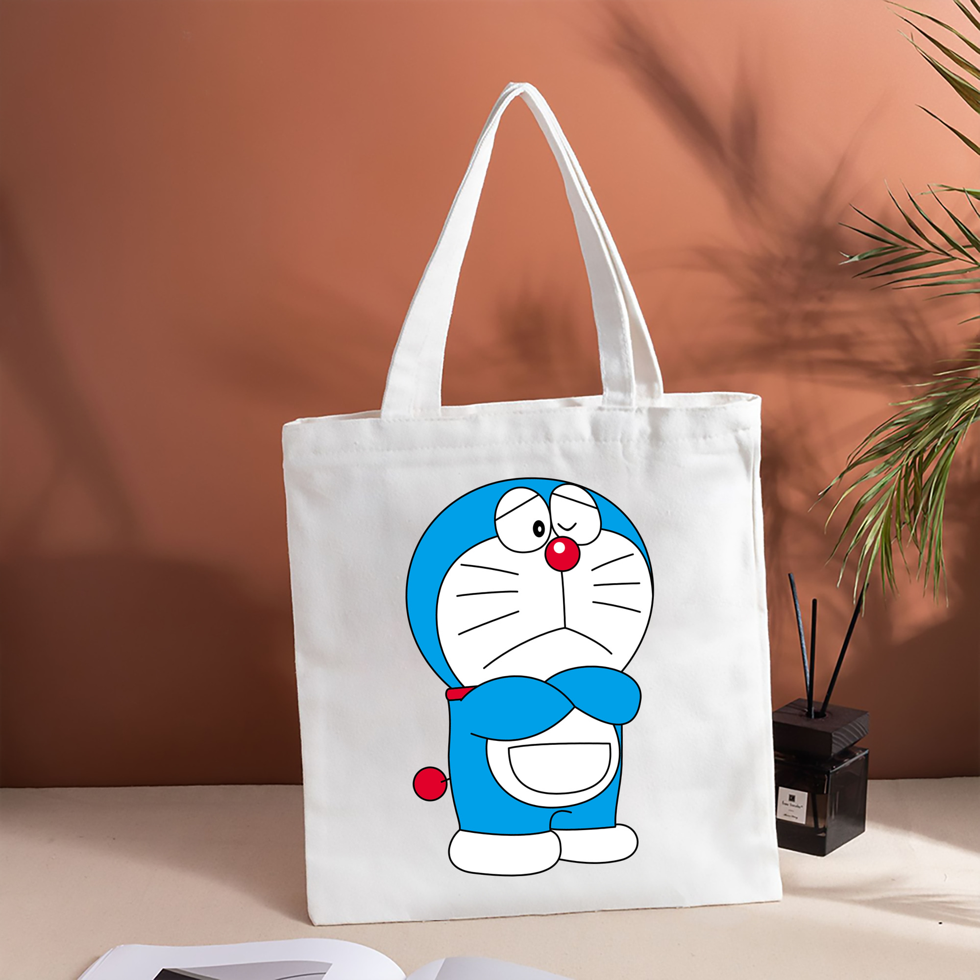 ドラえもん Doraemon 縦型キャンバス生地手提げバッグ　トートバッグ
