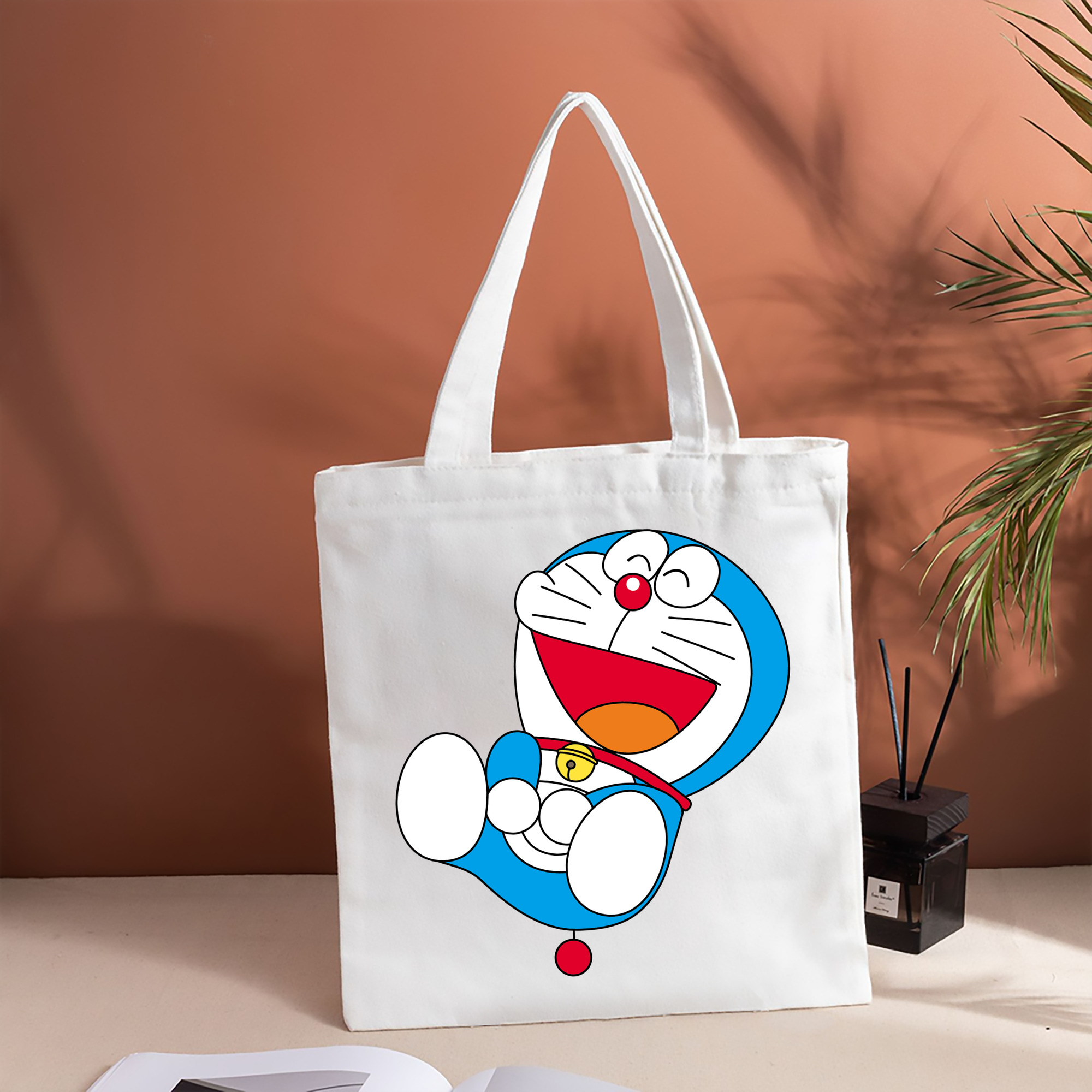 ドラえもん Doraemon 縦型キャンバス生地手提げバッグ　トートバッグ