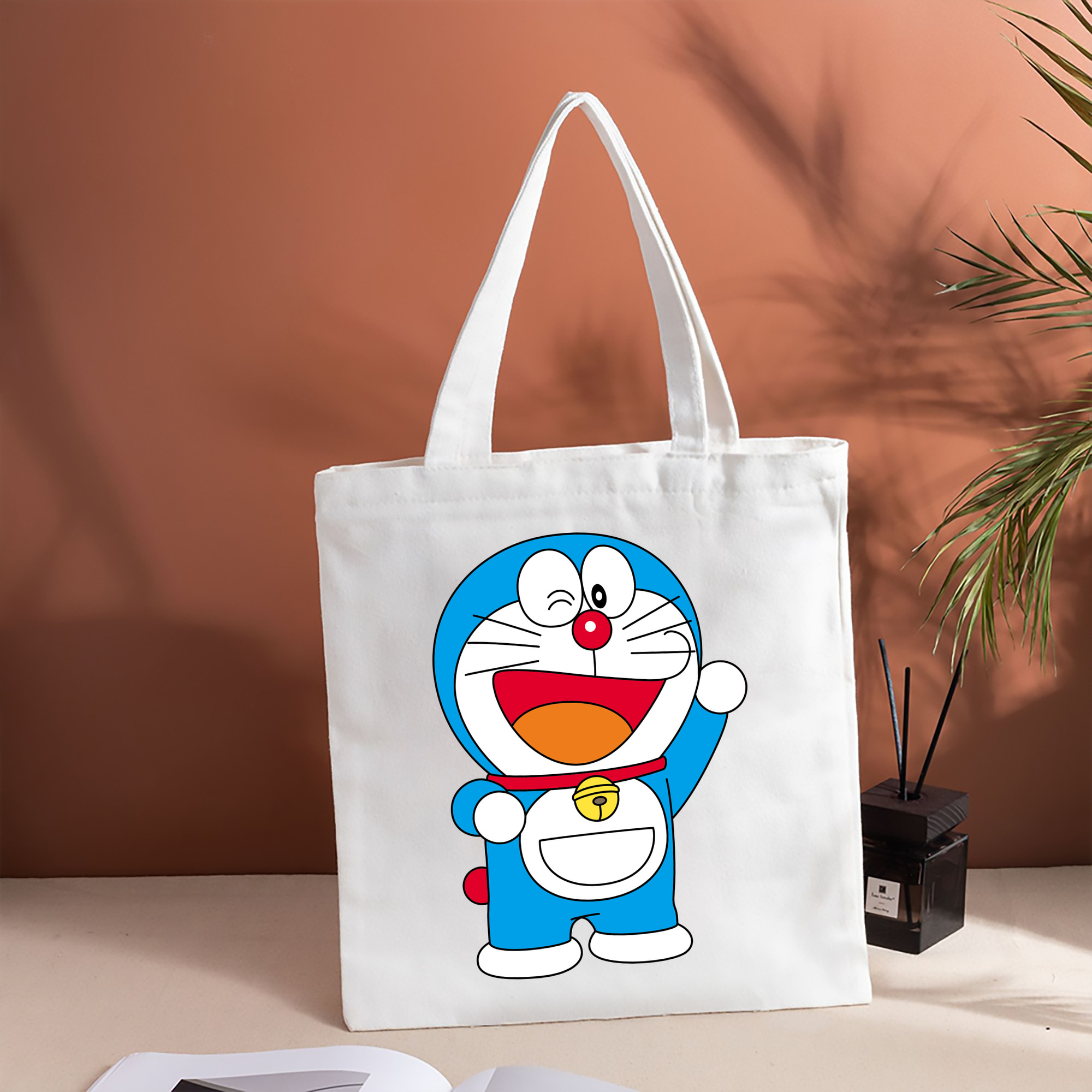 ドラえもん Doraemon 縦型キャンバス生地手提げバッグ　トートバッグ