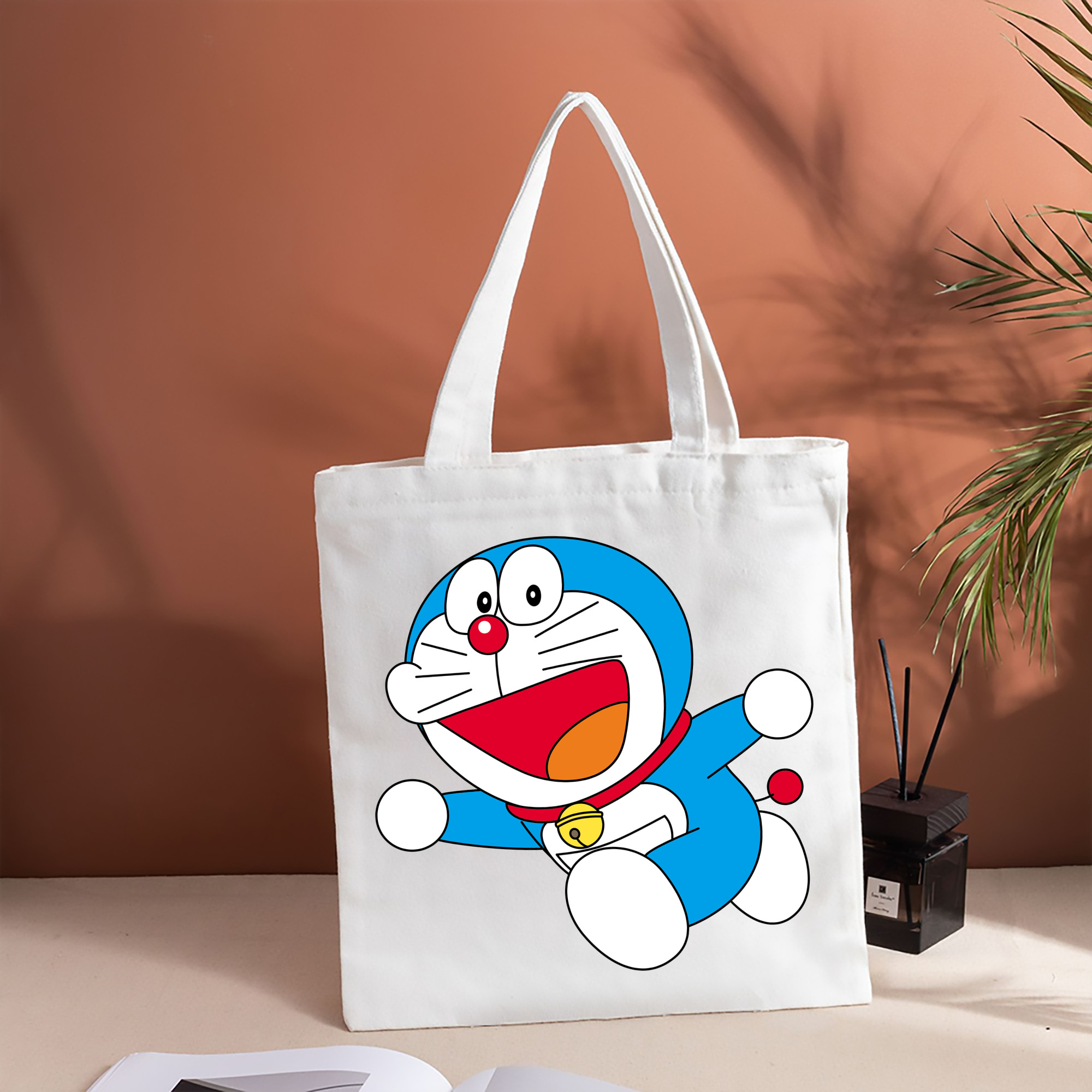 ドラえもん Doraemon 縦型キャンバス生地手提げバッグ　トートバッグ