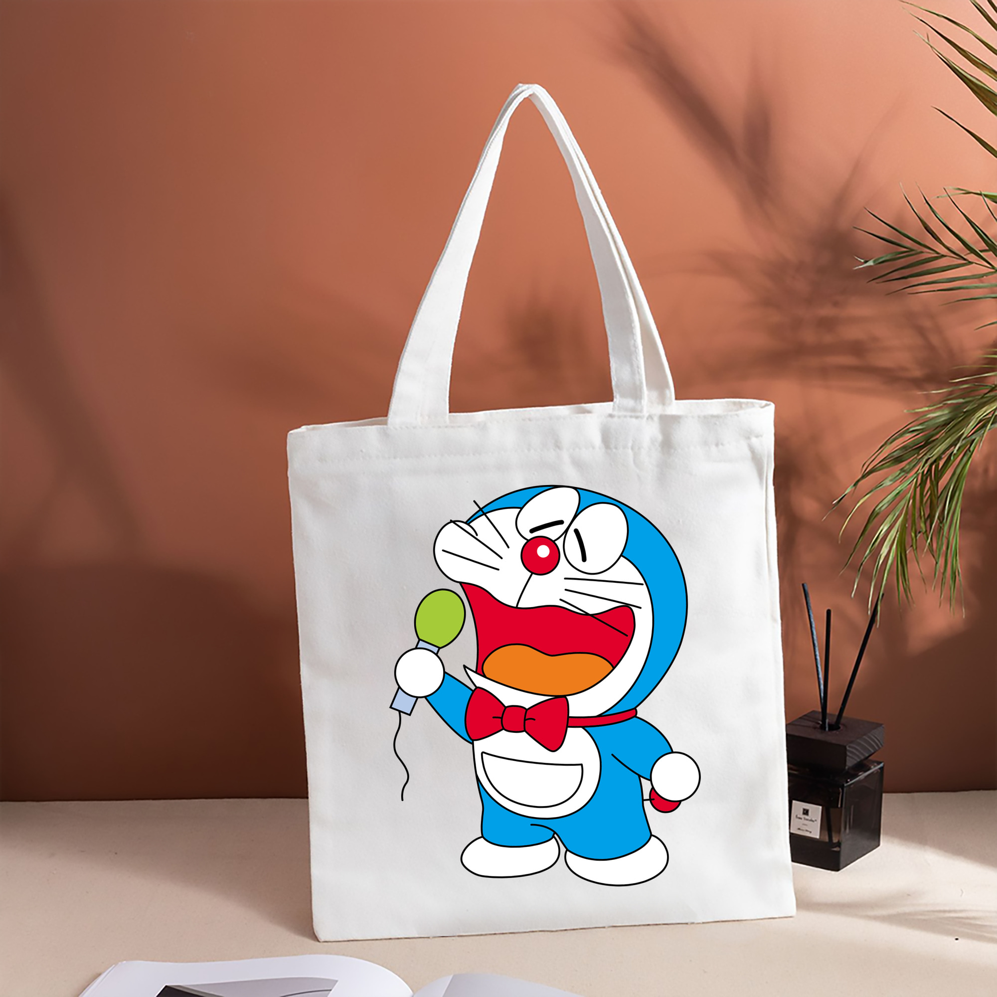 ドラえもん Doraemon 縦型キャンバス生地手提げバッグ　トートバッグ