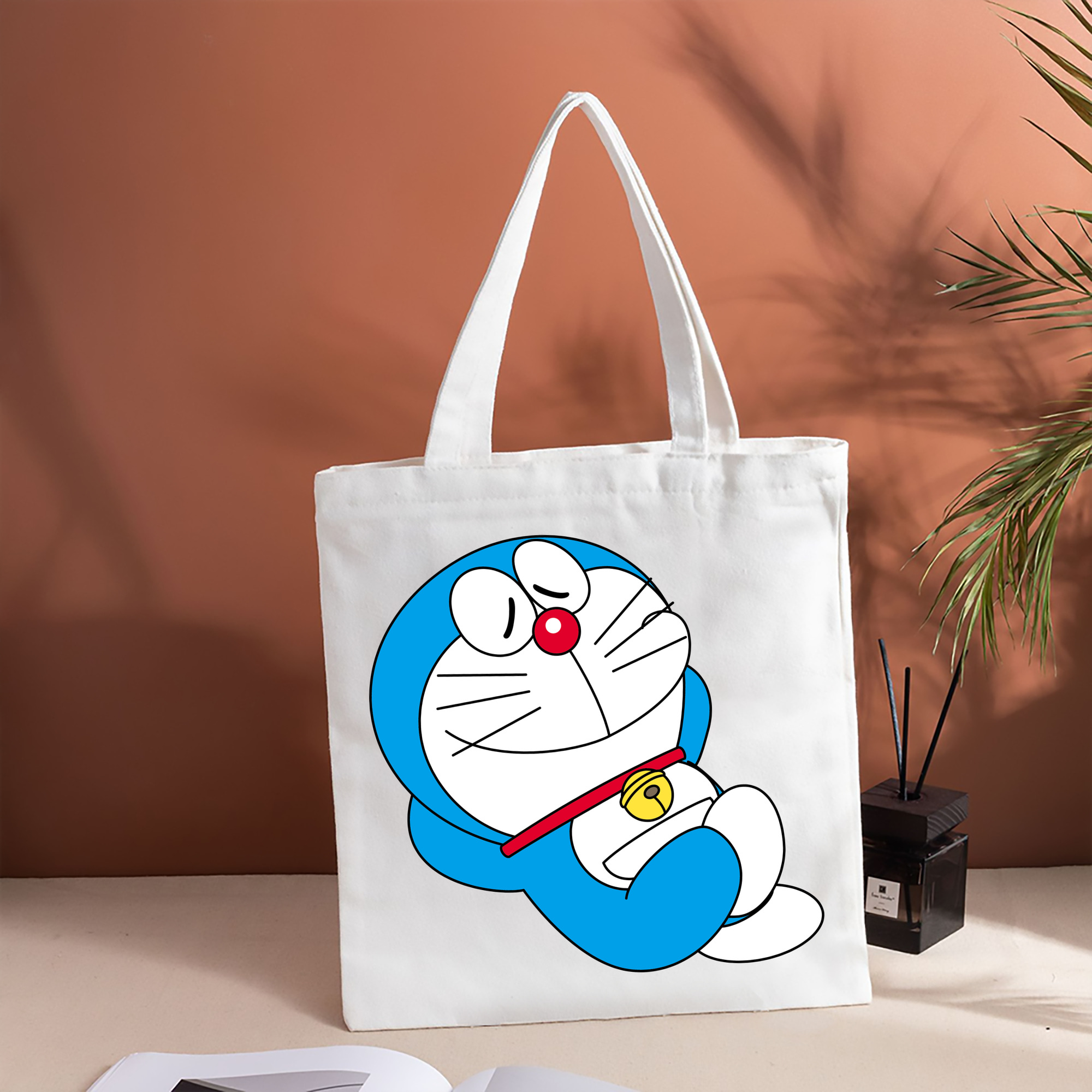 ドラえもん Doraemon 縦型キャンバス生地手提げバッグ　トートバッグ