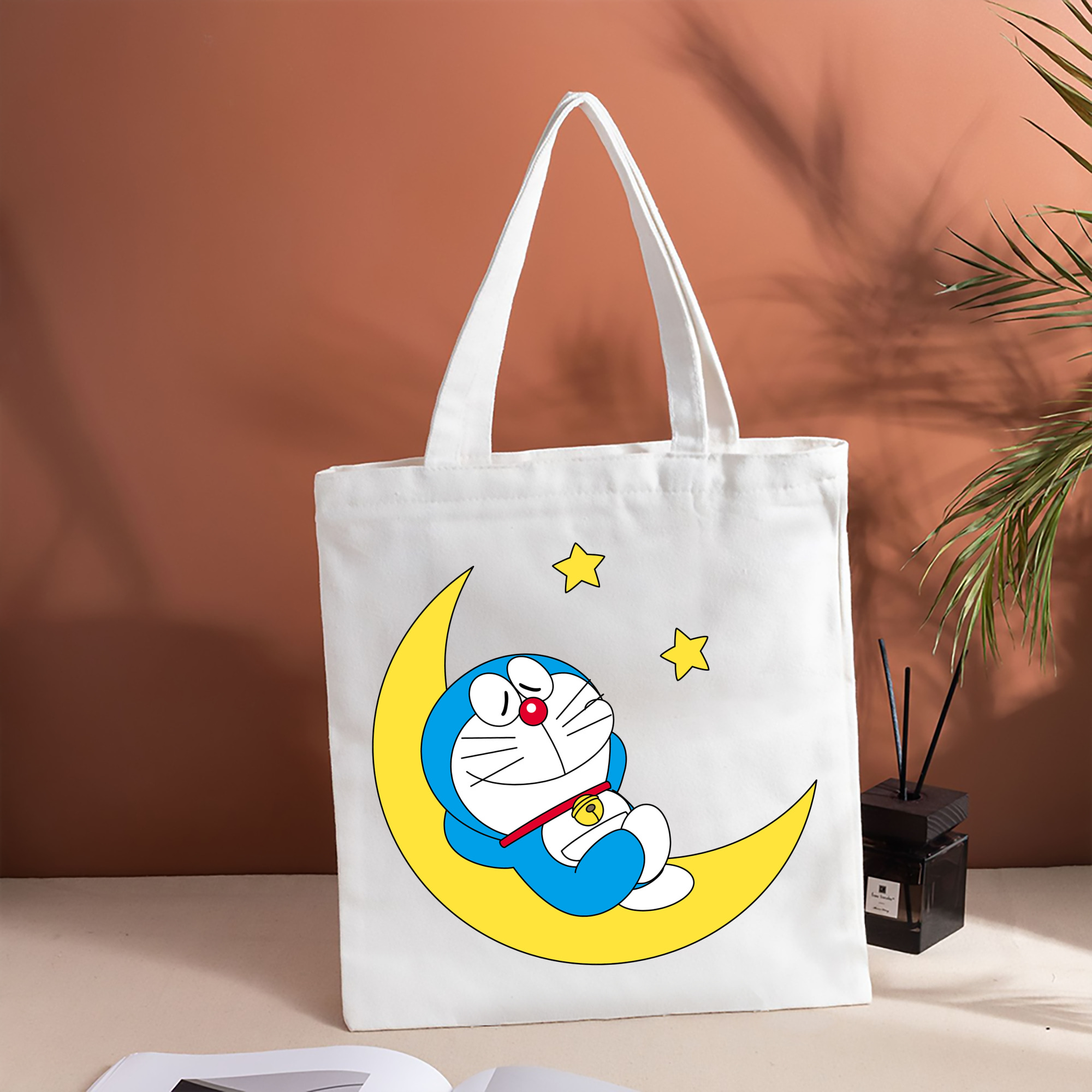 ドラえもん Doraemon 縦型キャンバス生地手提げバッグ　トートバッグ