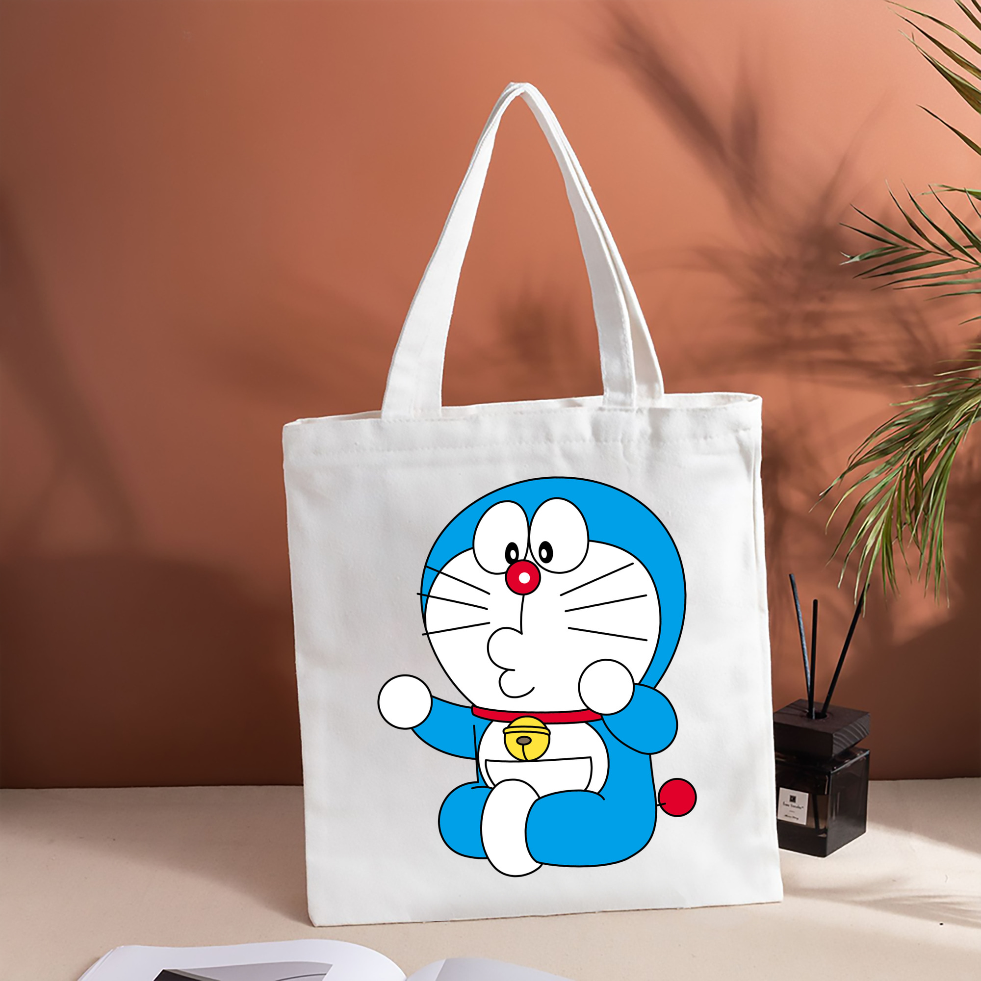 ドラえもん Doraemon 縦型キャンバス生地手提げバッグ　トートバッグ