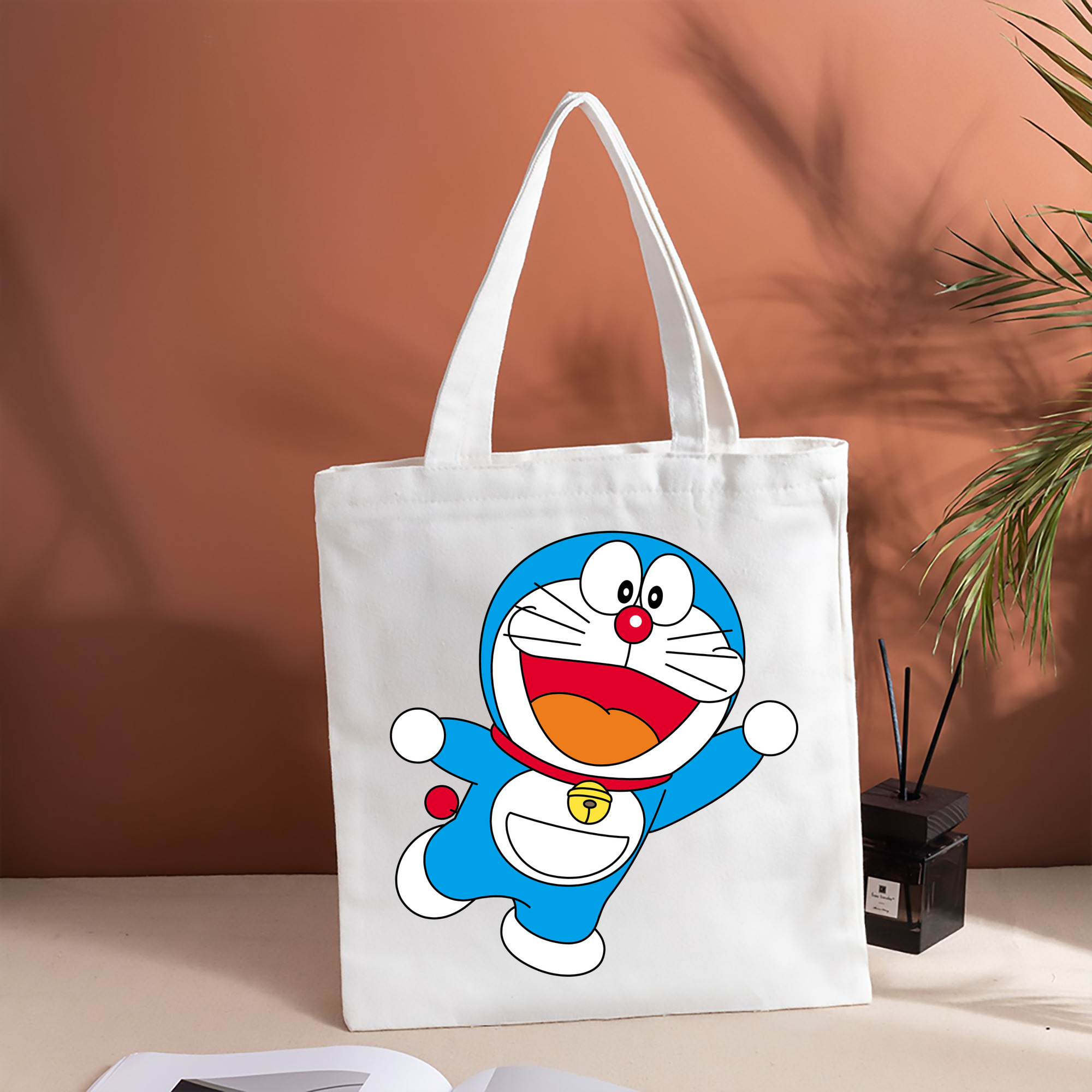 ドラえもん Doraemon 縦型キャンバス生地手提げバッグ　トートバッグ