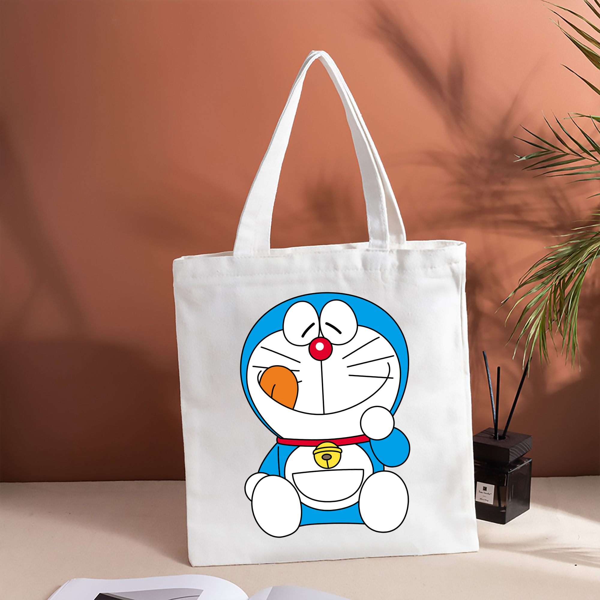 ドラえもん Doraemon 縦型キャンバス生地手提げバッグ　トートバッグ
