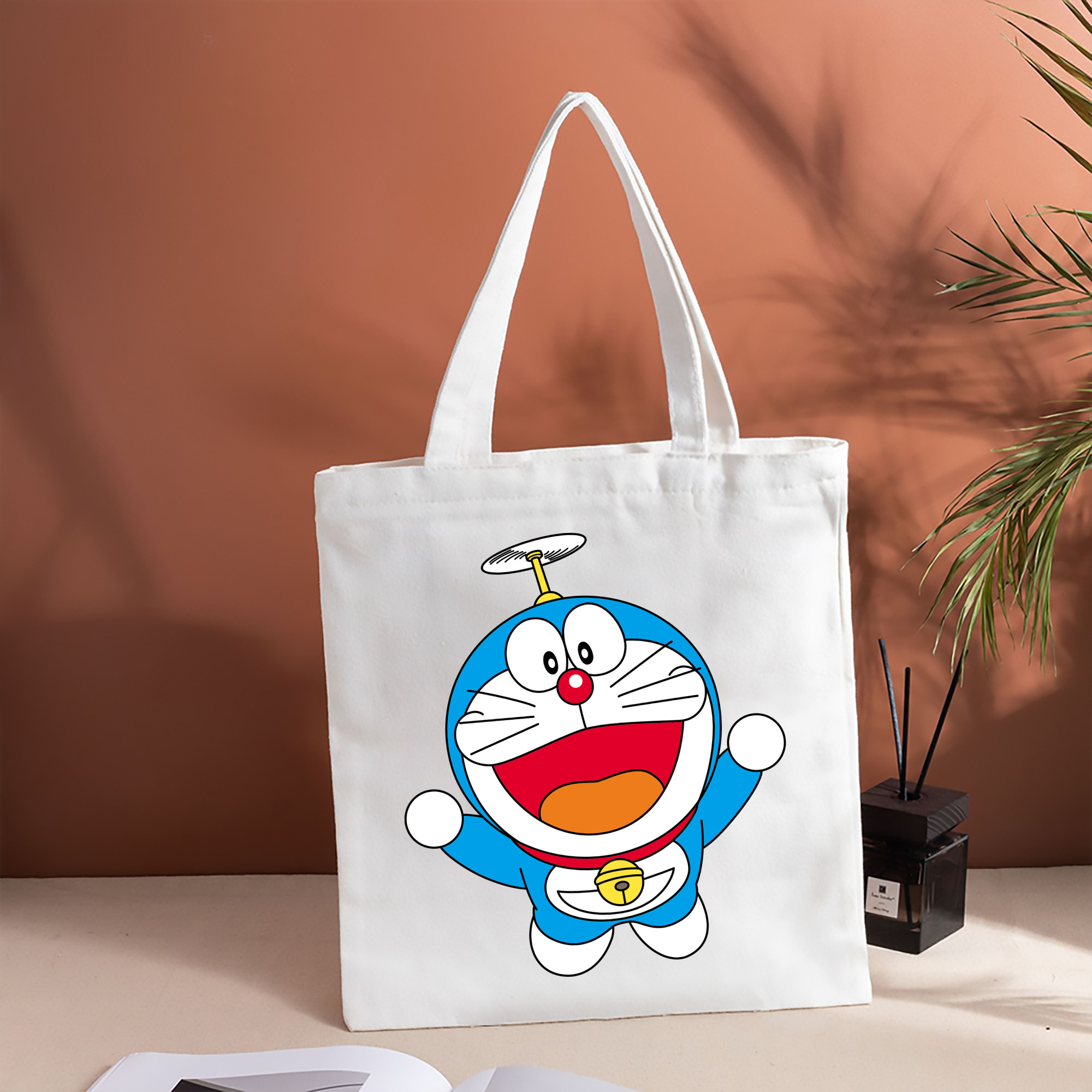 ドラえもん Doraemon 縦型キャンバス生地手提げバッグ　トートバッグ