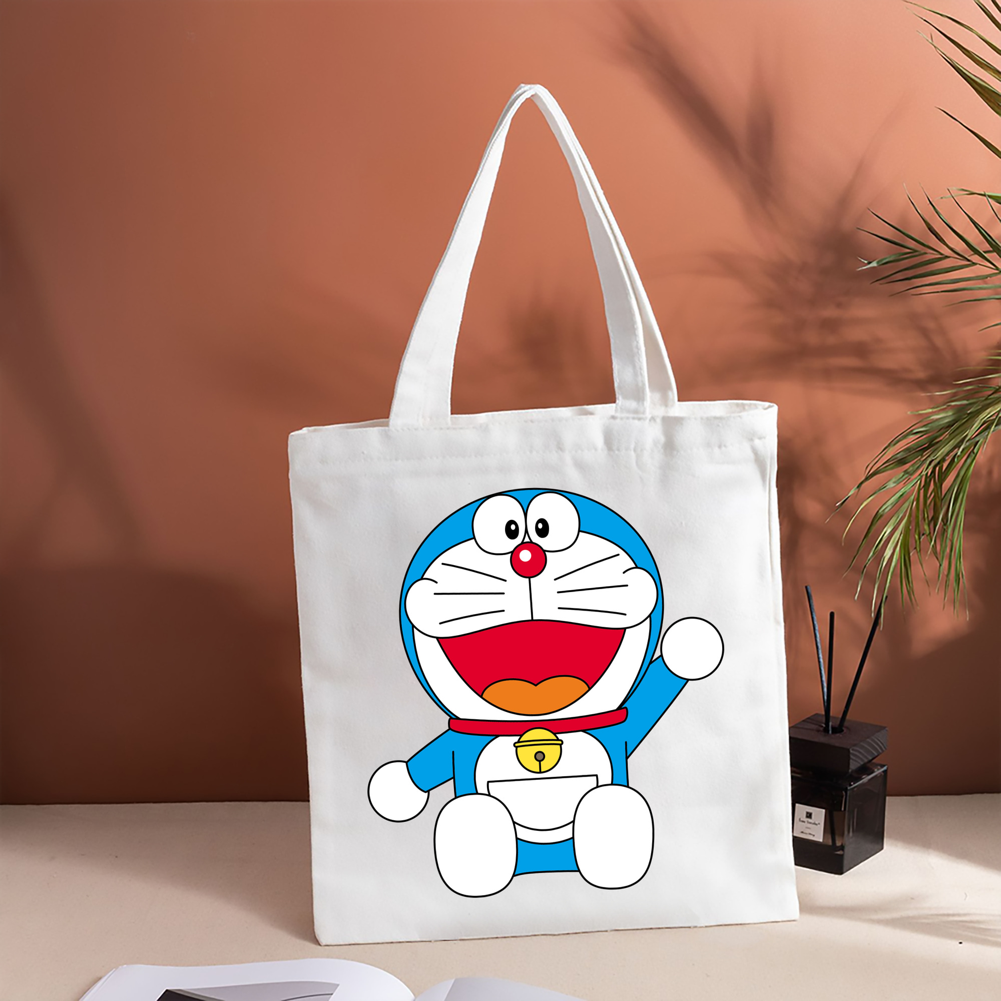 ドラえもん Doraemon 縦型キャンバス生地手提げバッグ　トートバッグ