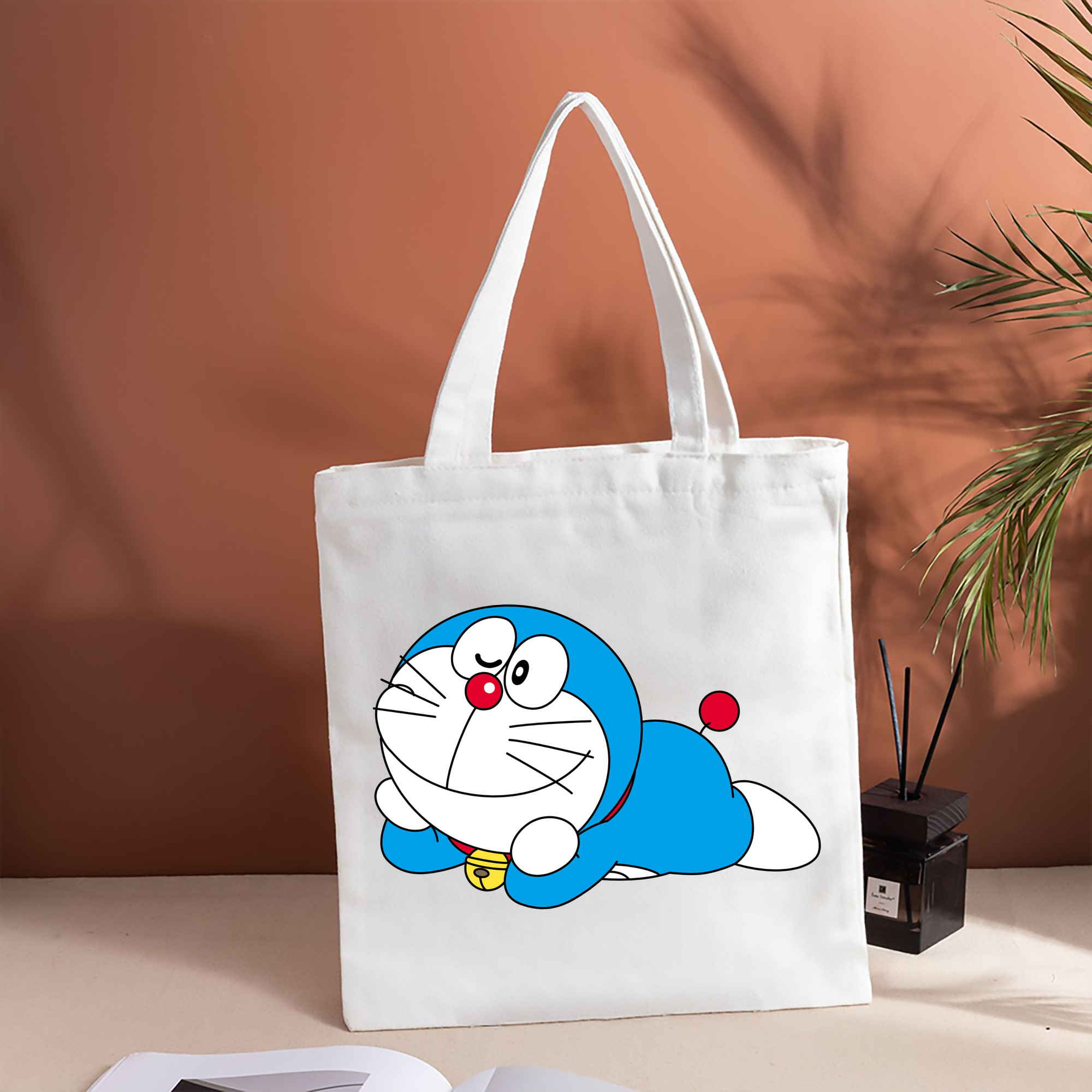 ドラえもん Doraemon 縦型キャンバス生地手提げバッグ　トートバッグ