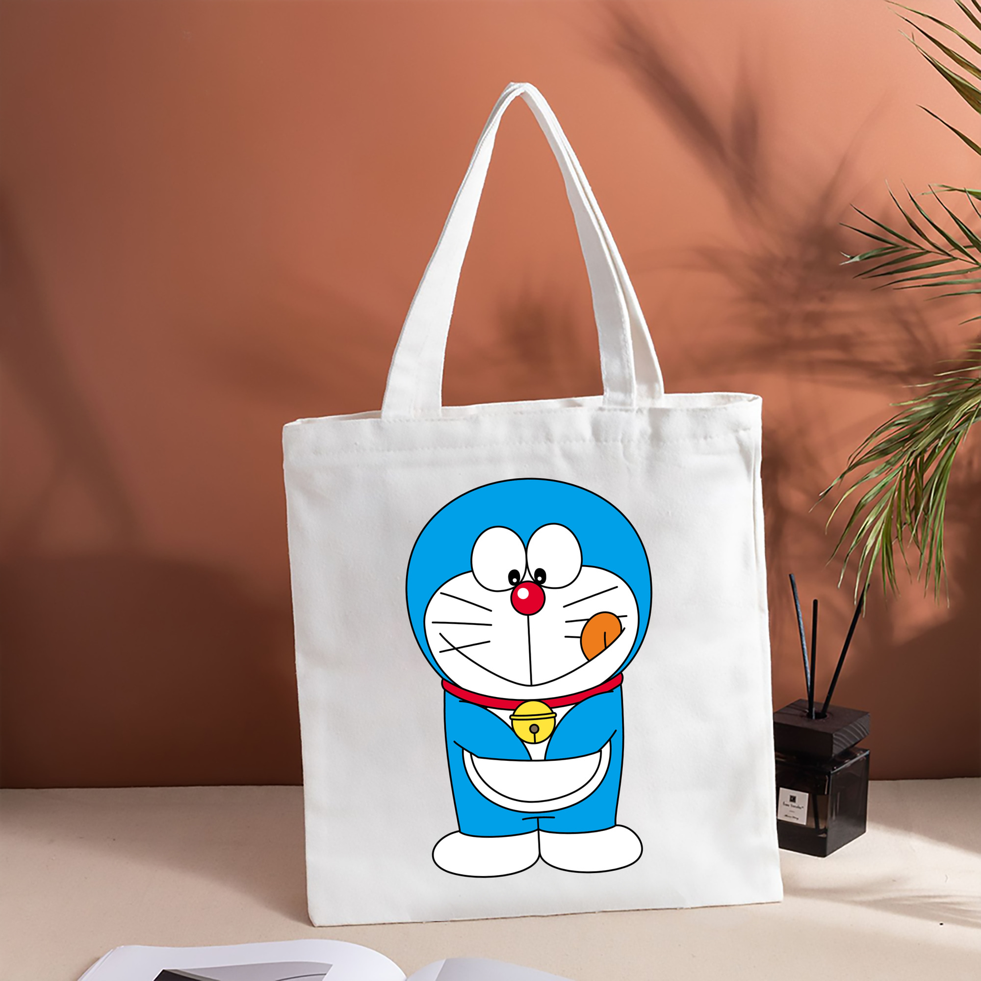 ドラえもん Doraemon 縦型キャンバス生地手提げバッグ　トートバッグ