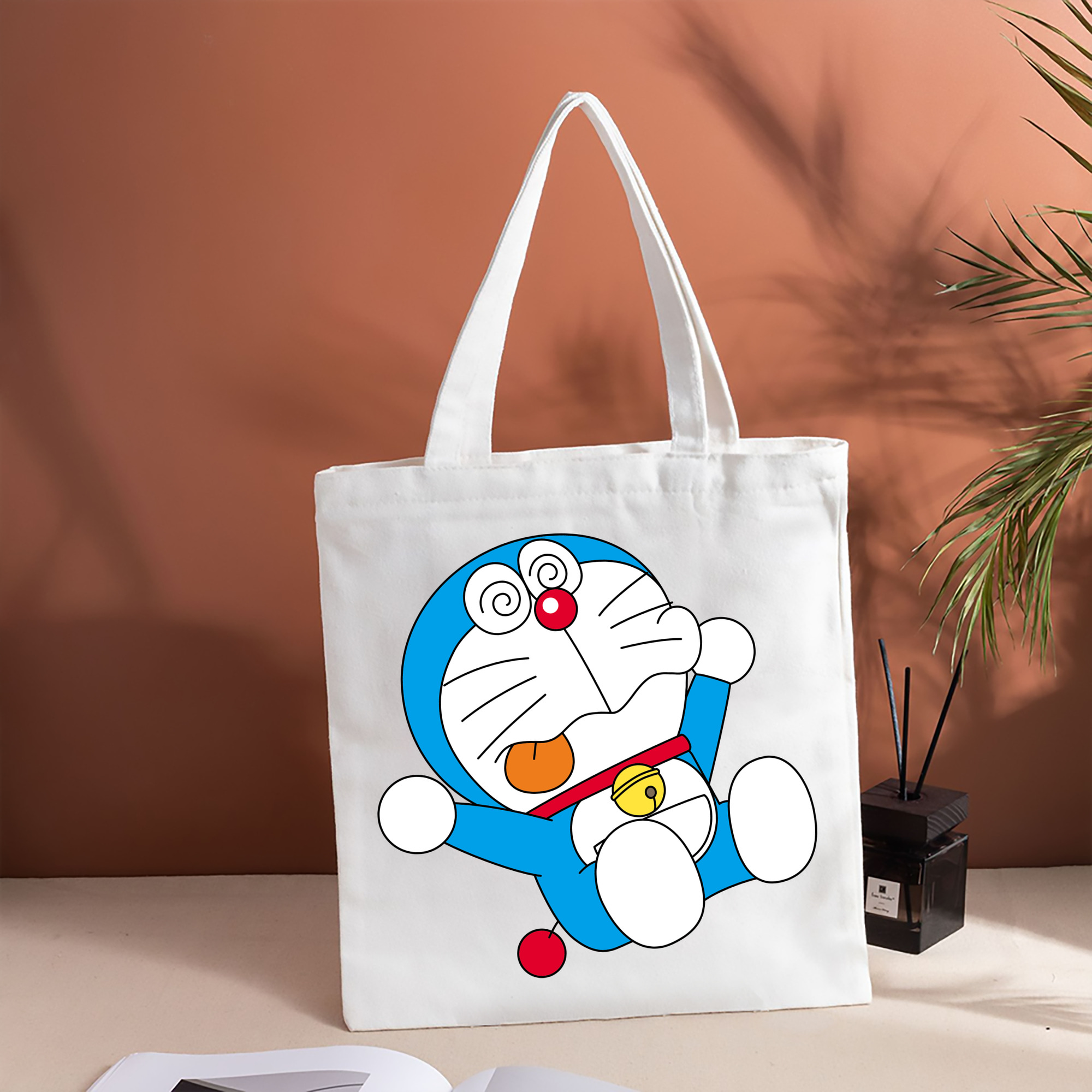 ドラえもん Doraemon 縦型キャンバス生地手提げバッグ　トートバッグ