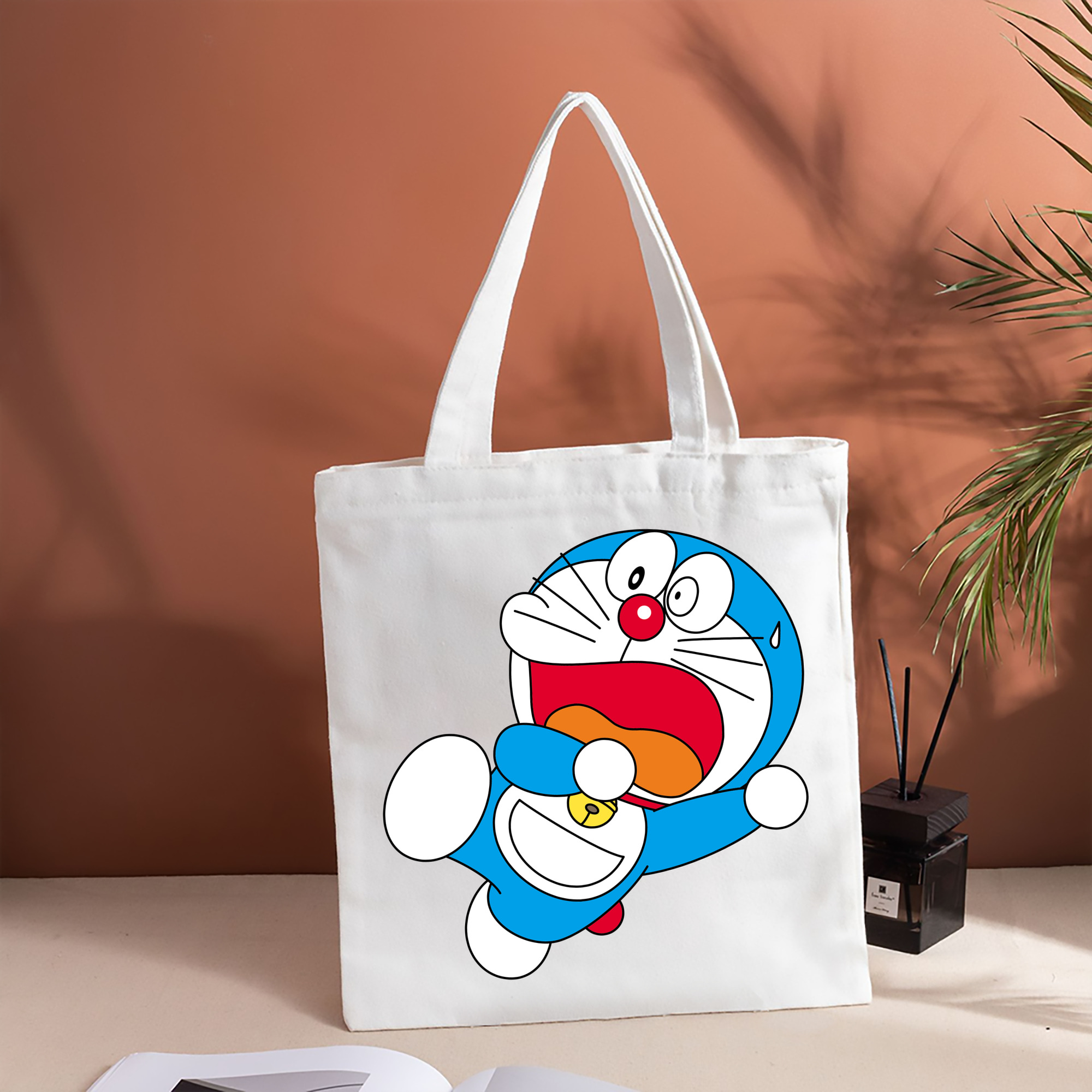 ドラえもん Doraemon 縦型キャンバス生地手提げバッグ　トートバッグ